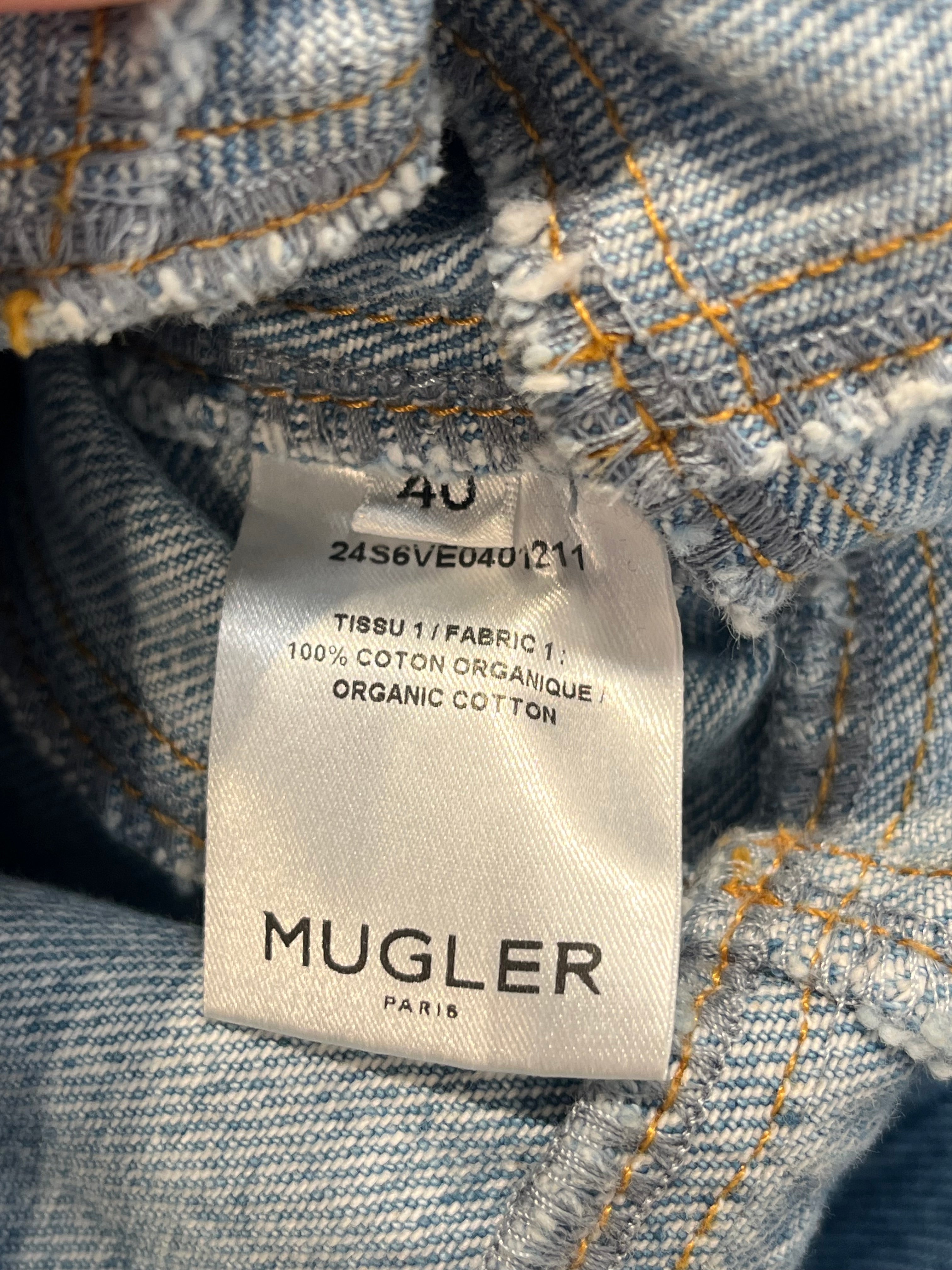 MUGLER/Denim Jkt/40/Cotton/BLU/hooded view 4