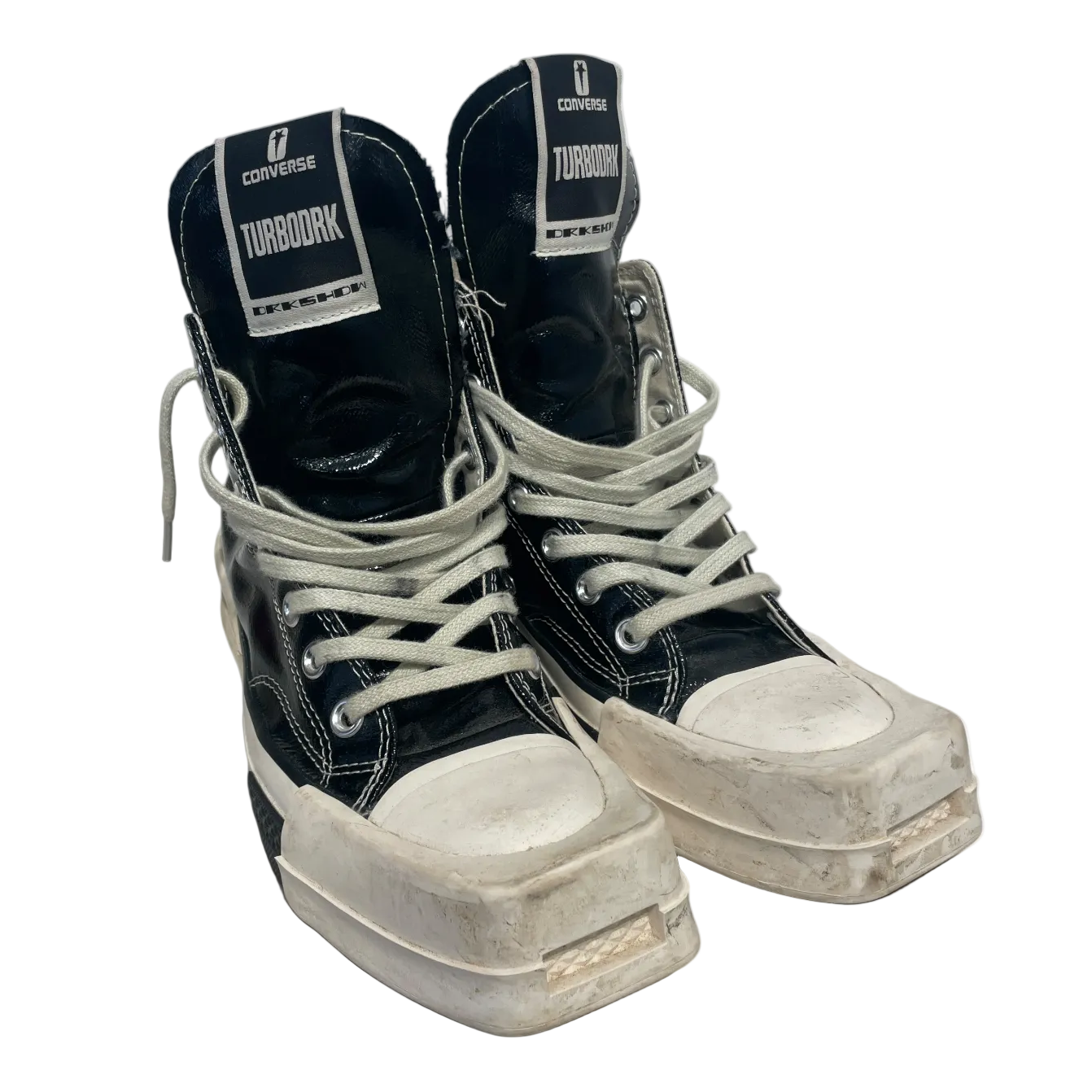 Rick Owens/CONVERSE/Hi-Sneakers/US 6/Leather/BLK/Turbodrk Rick/Cons view 1