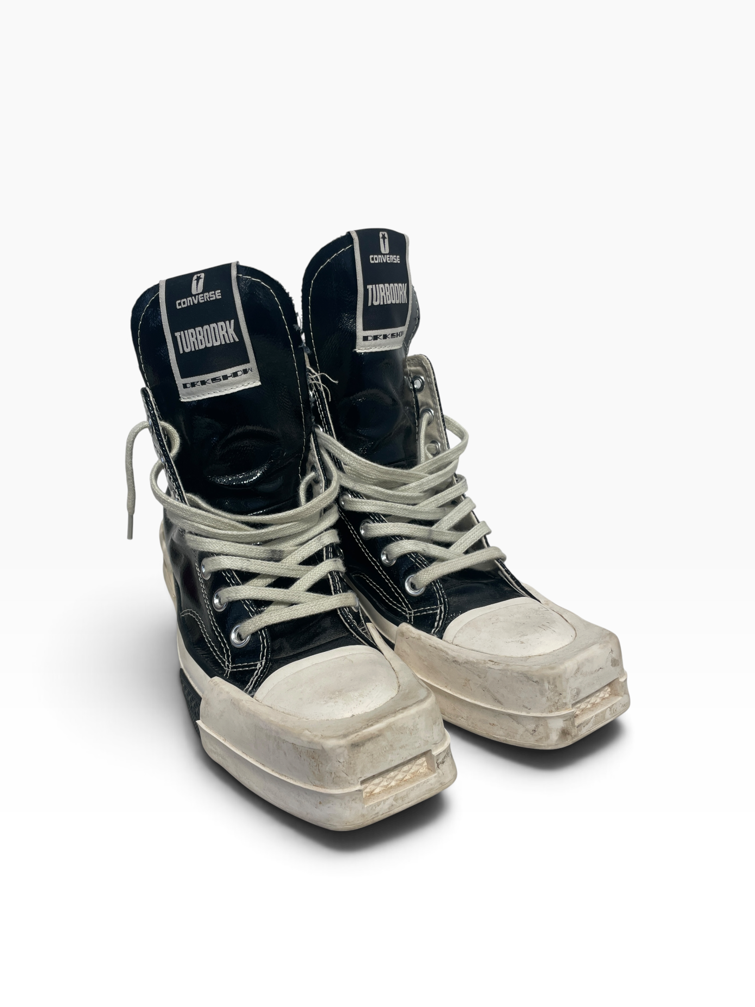 Rick Owens/CONVERSE/Hi-Sneakers/US 6/Leather/BLK/Turbodrk Rick/Cons view 1