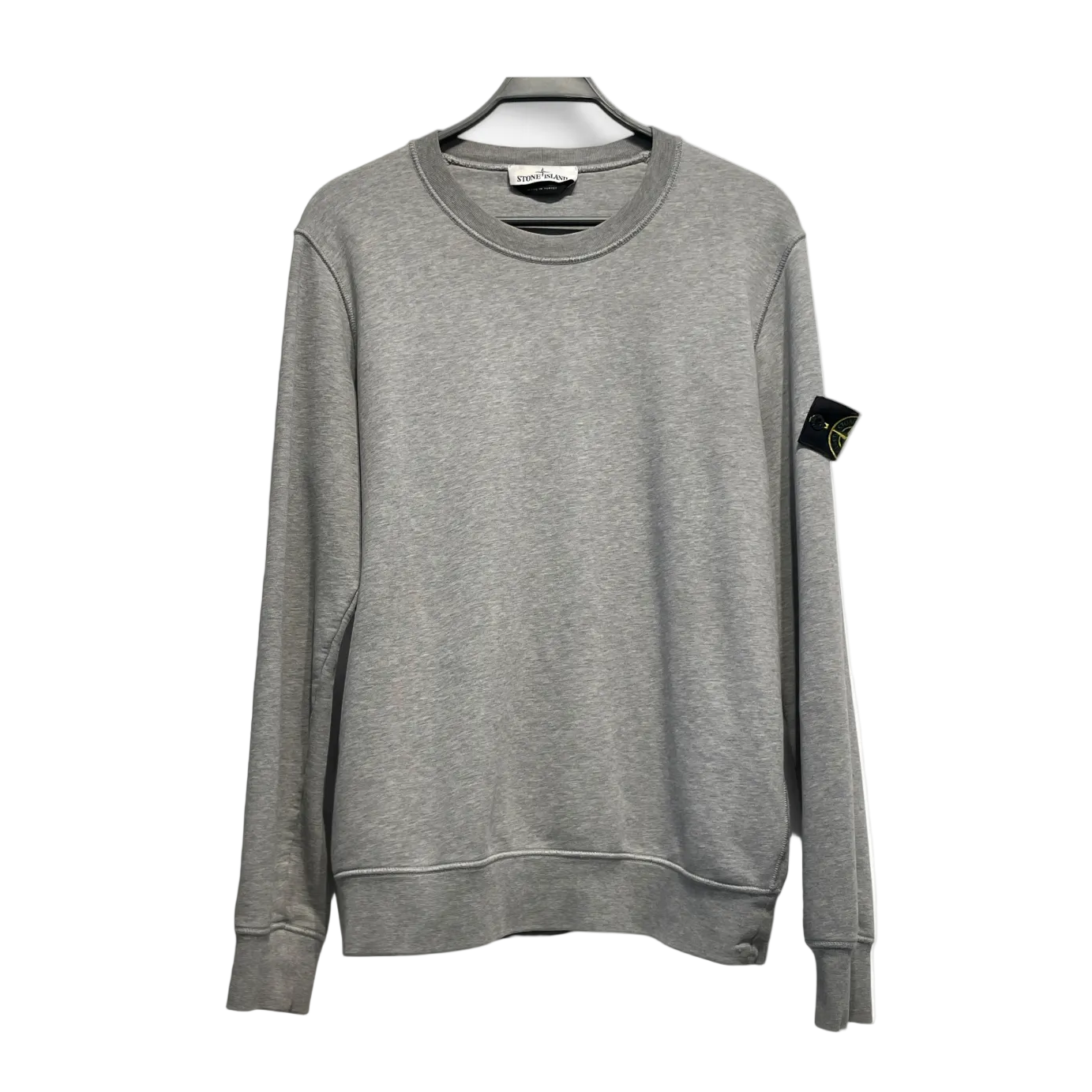 STONE ISLAND/Sweatshirt/L/Cotton/GRY/Crewneck w/ Patch view 1