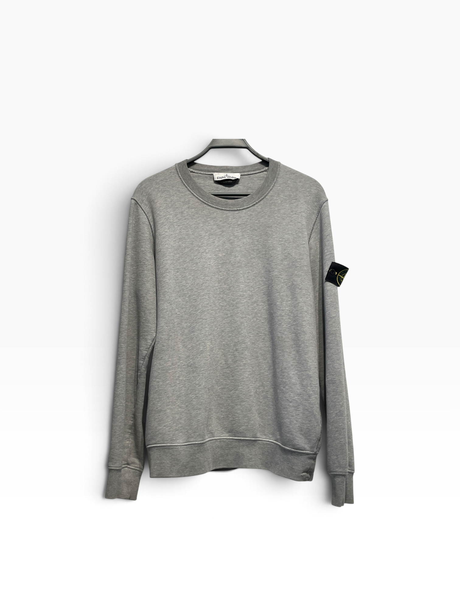 STONE ISLAND/Sweatshirt/L/Cotton/GRY/Crewneck w/ Patch view 1