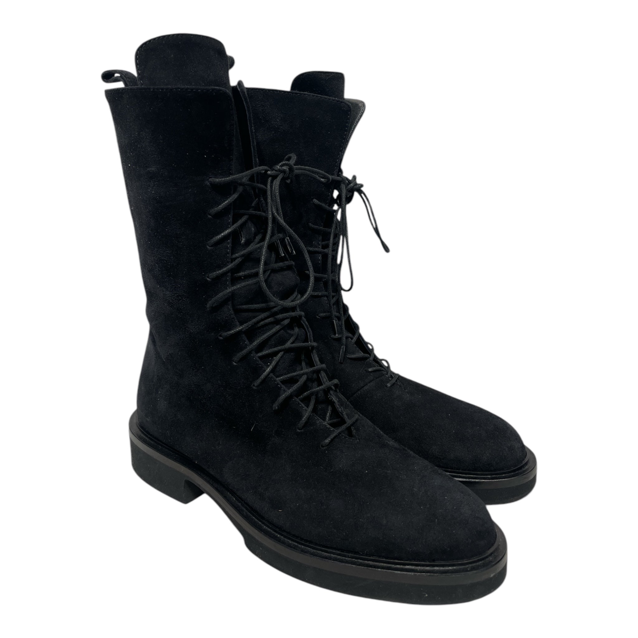 KHAITE/Lace Up Boots/EU 41/Suede/BLK/Combat Boots view 1