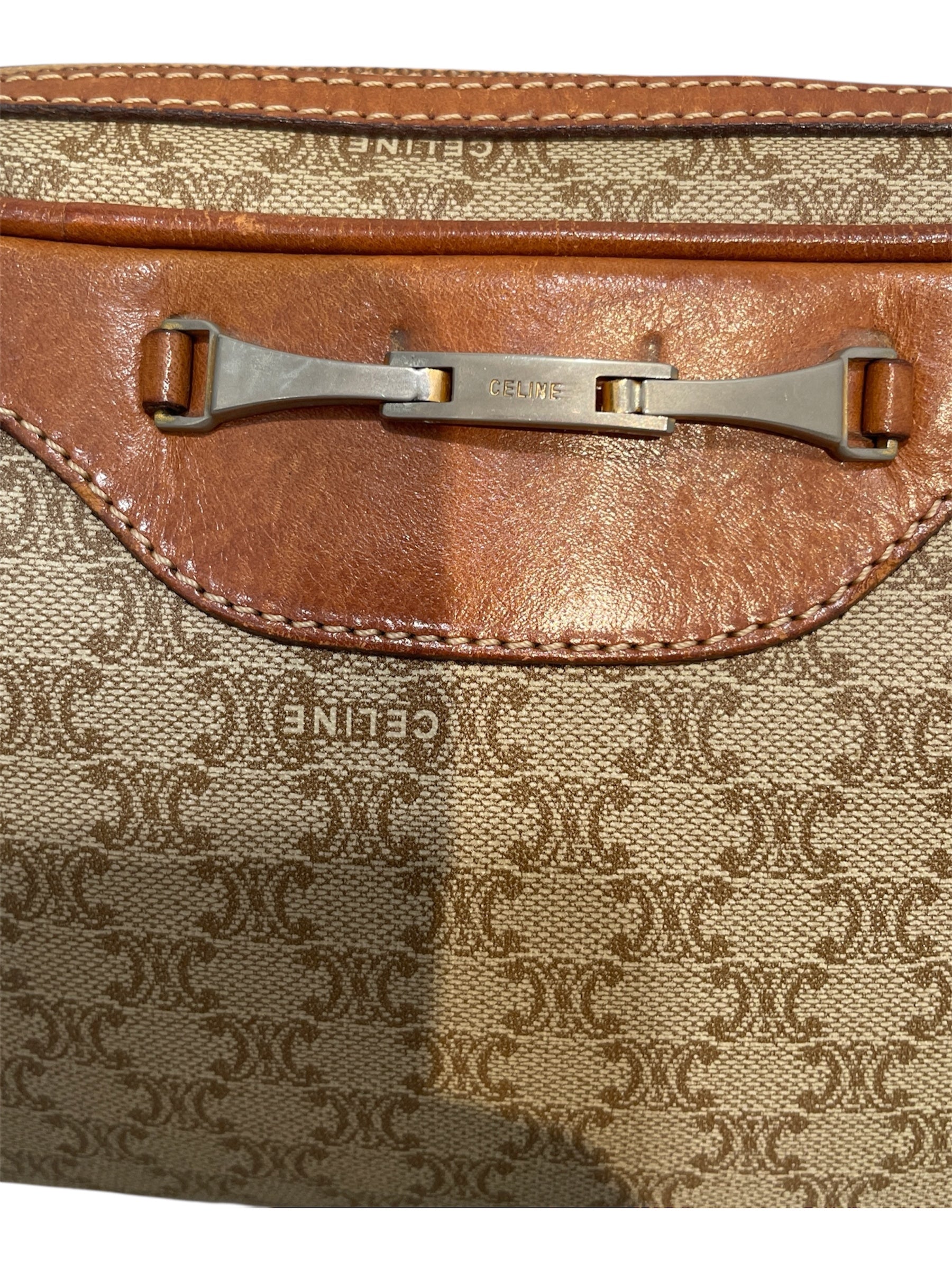 CELINE/Cross Body Bag/Monogram/Leather/BRW/Cross body bag view 4