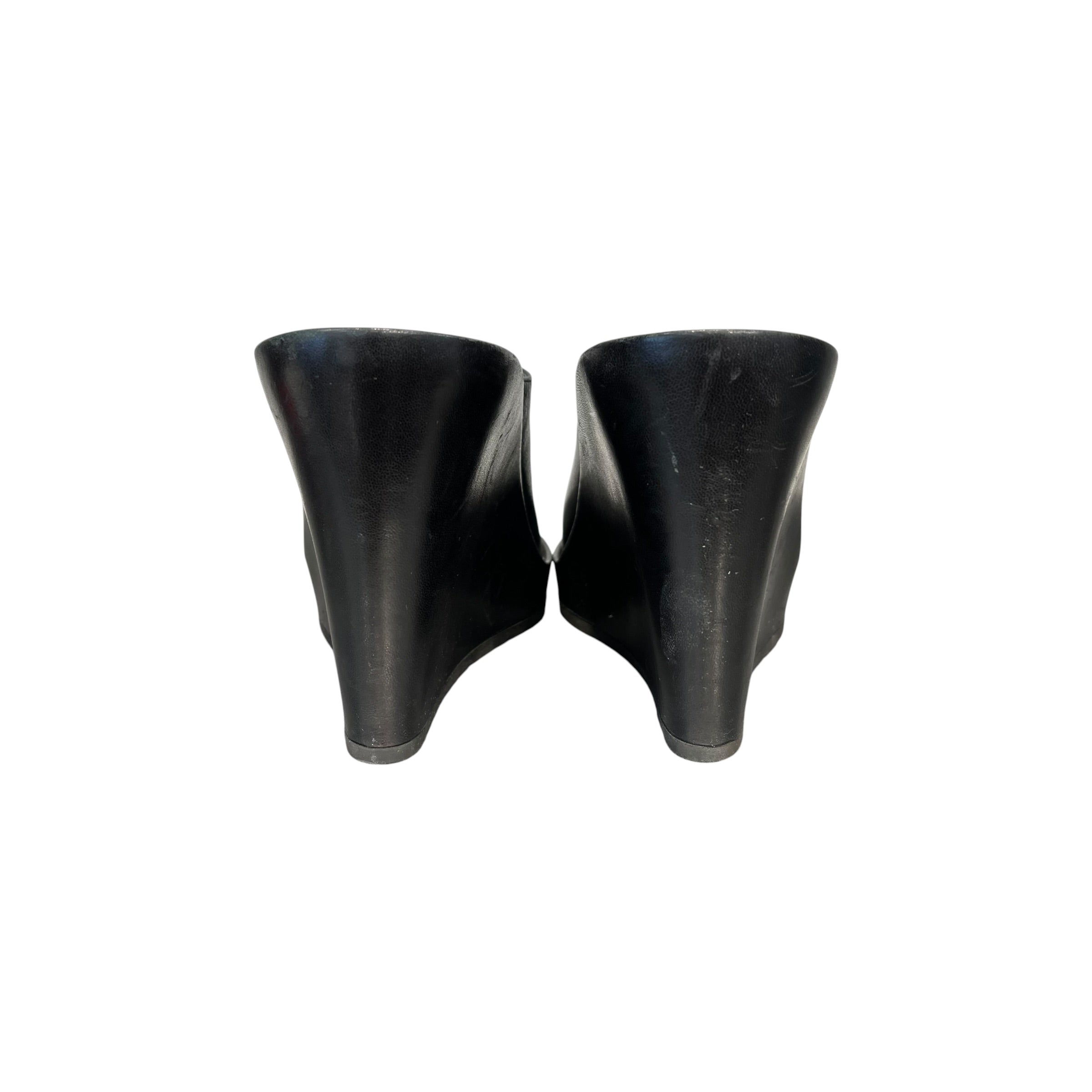BALENCIAGA/Heels/EU 40.5/Leather/BLK/ view 4