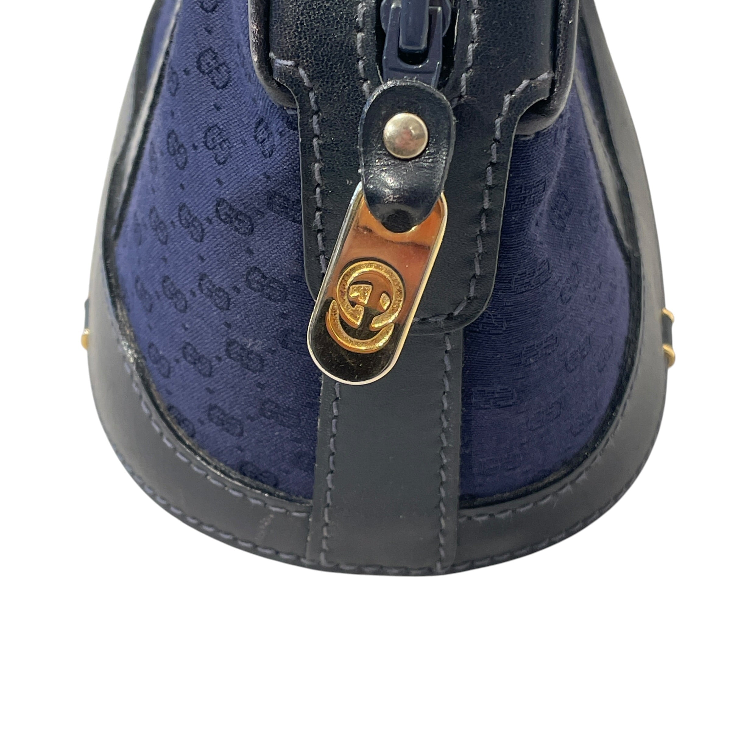GUCCI/Bag/Monogram/Cotton/BLU/1980's Boston Bag view 4
