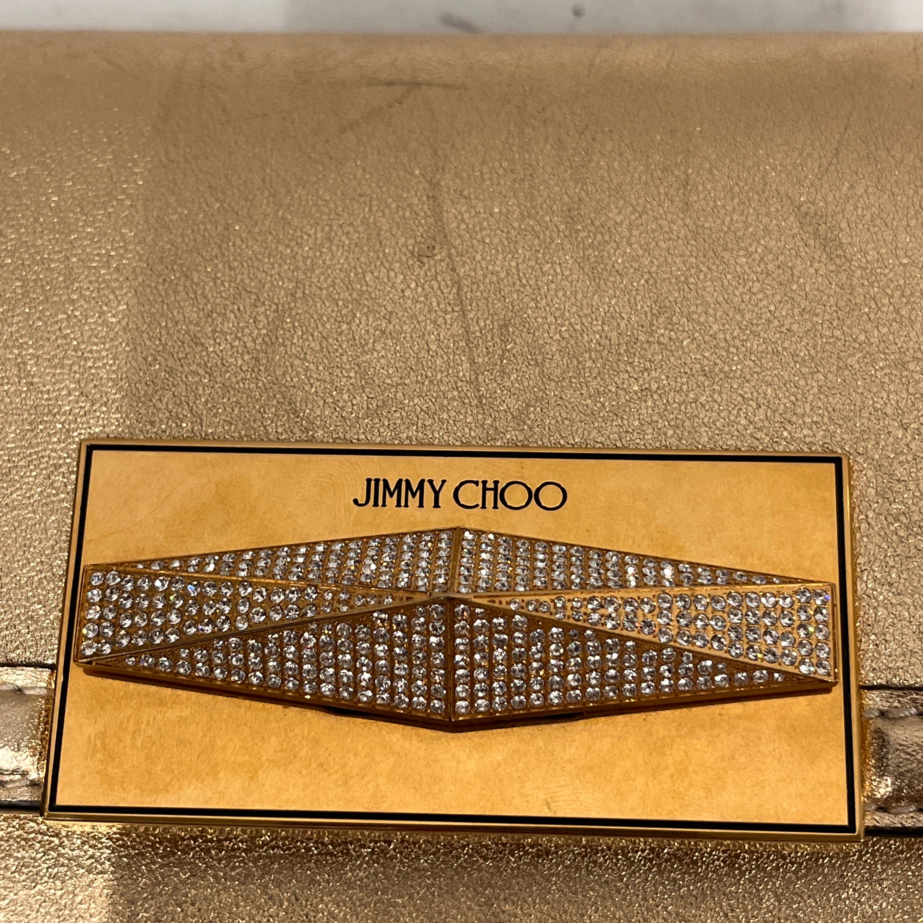 JIMMY CHOO/Cross Body Bag/Leather/GLD/Diamond Bag view 7