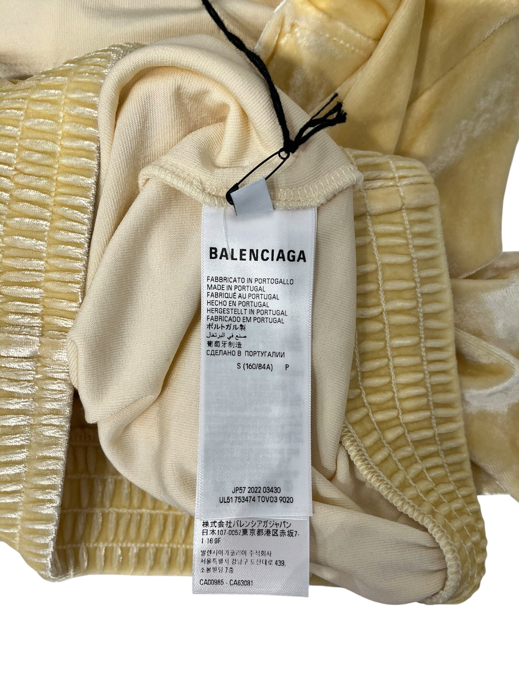 BALENCIAGA/Zip Up Hoodie/S/Velour/YEL/BB LOGO VELOUR ZIP SML view 4
