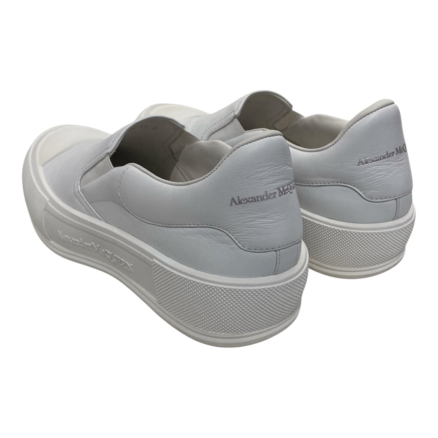 Alexander McQueen/Low-Sneakers/EU 41/Leather/WHT/PLIMSOLL SLIP ON SNEAKER view 2