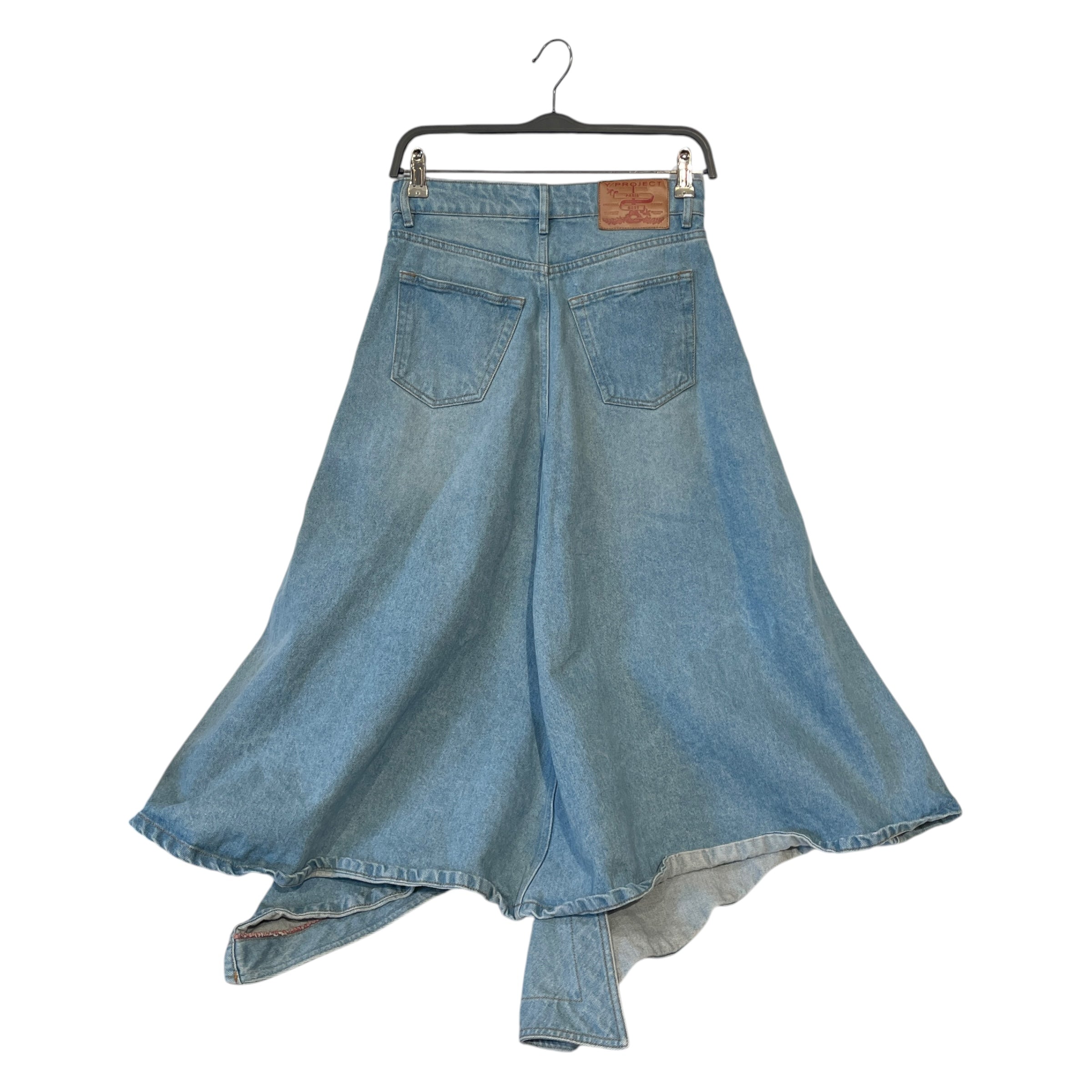 Y/PROJECT/Long Skirt/26/Denim/IDG/Flare/ASYMMETRICAL CUT OUT view 2