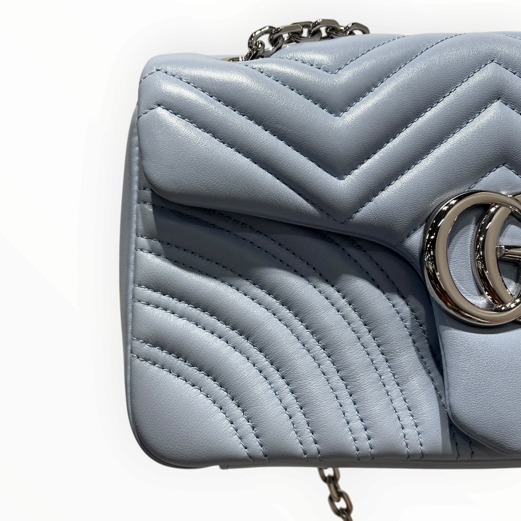 GUCCI/Cross Body Bag/Leather/BLU/BB BLU Double G Marmont Medium view 4