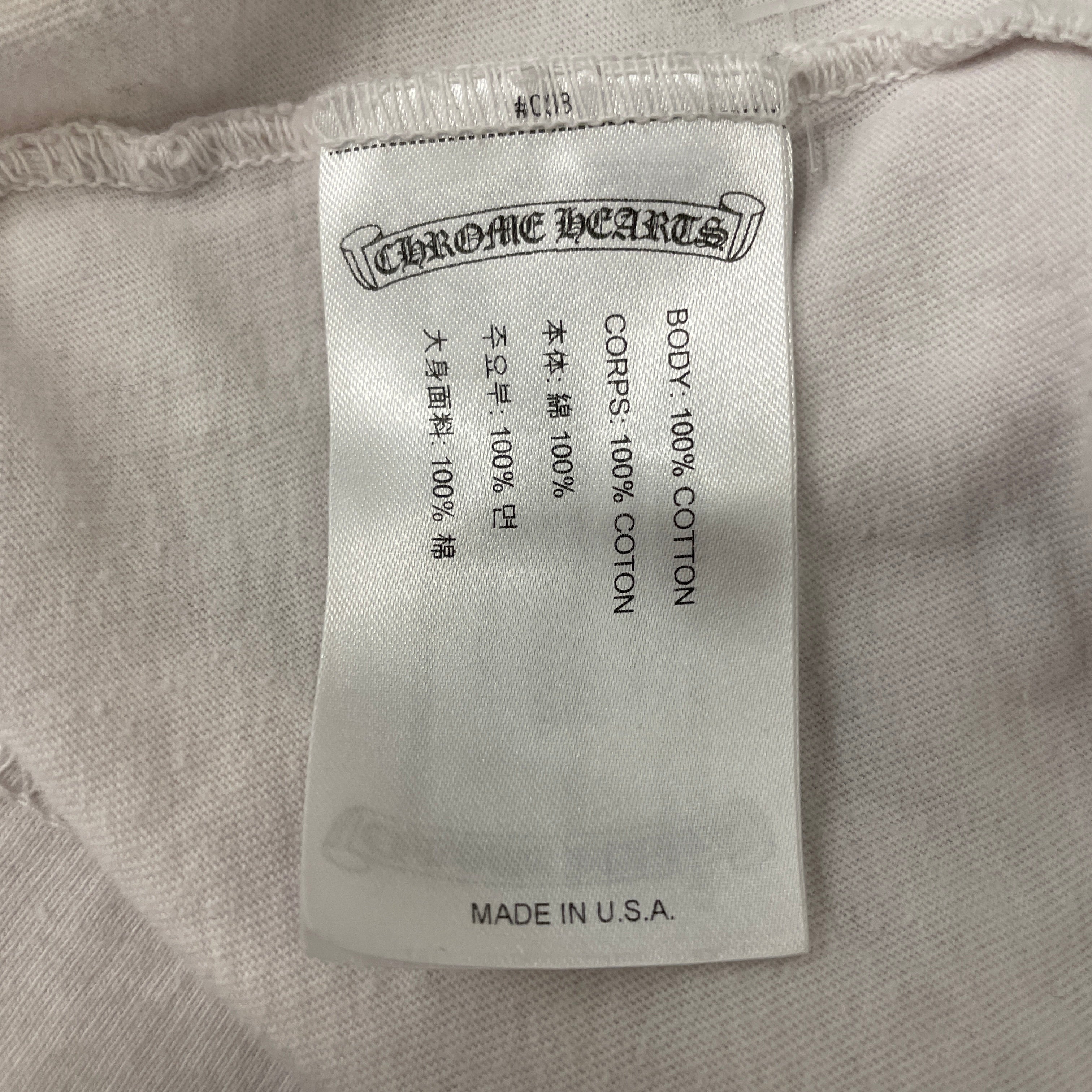 CHROME HEARTS/LS T-Shirt/XL/Cotton/WHT/WHITE LS/PURPLE PRINT view 4