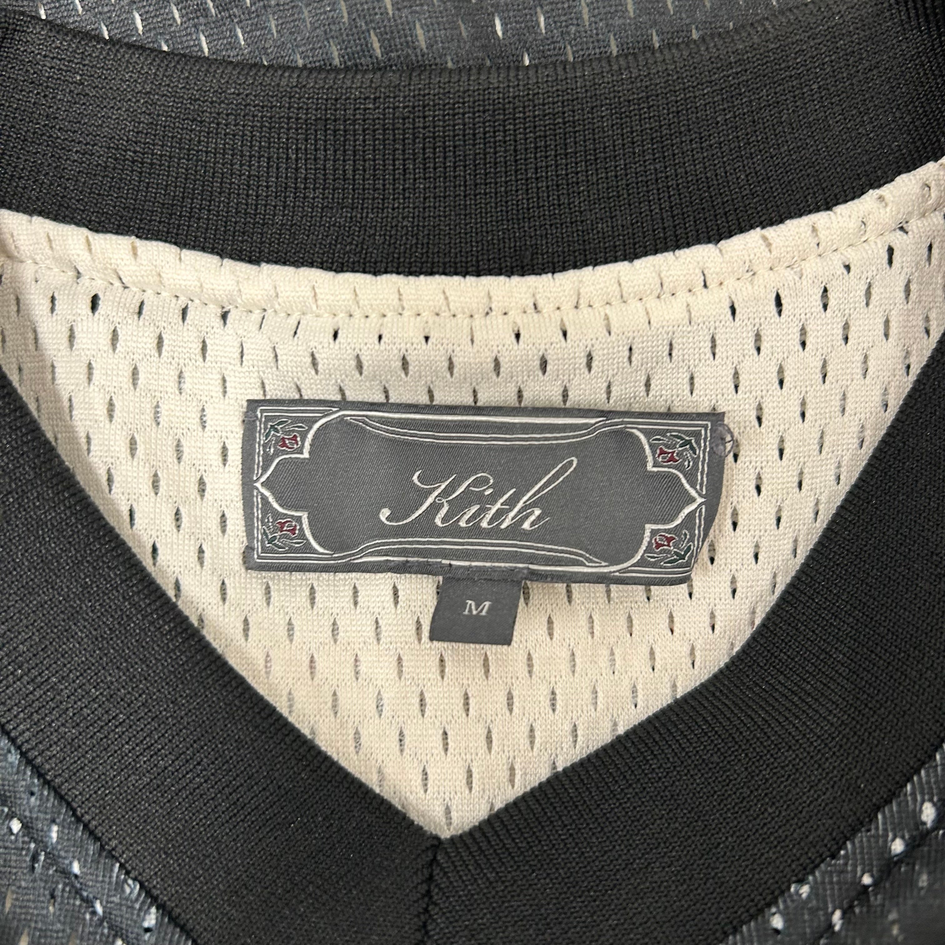KITH/LS T-Shirt/M/Nylon/BLK/Hockey Jersey Red/Cream view 3