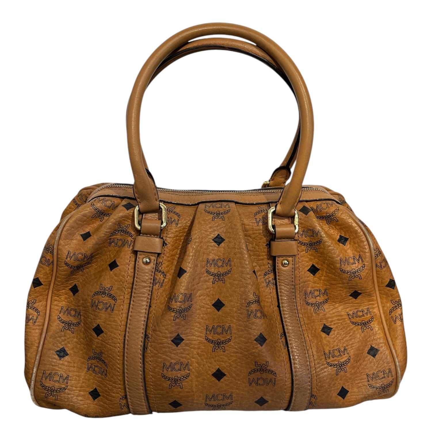 MCM/Hand Bag/Leather/CML/COGNAC MONOGRAM SATCHEL view 2