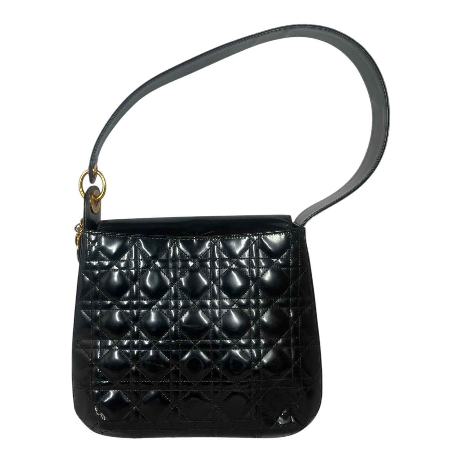 Christian Dior/Bag/Leather/BLK/Cannage Patent Leather Bag view 2