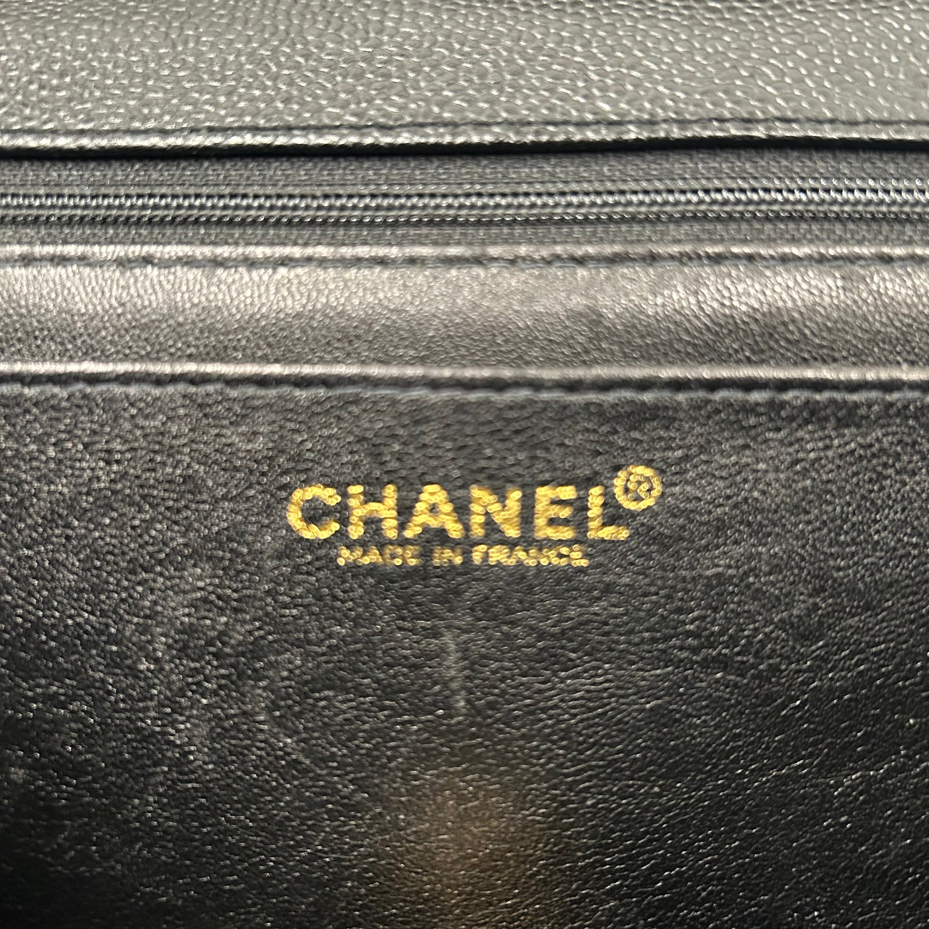 CHANEL/Bag/Leather/BLK/Caviar Kelly view 3