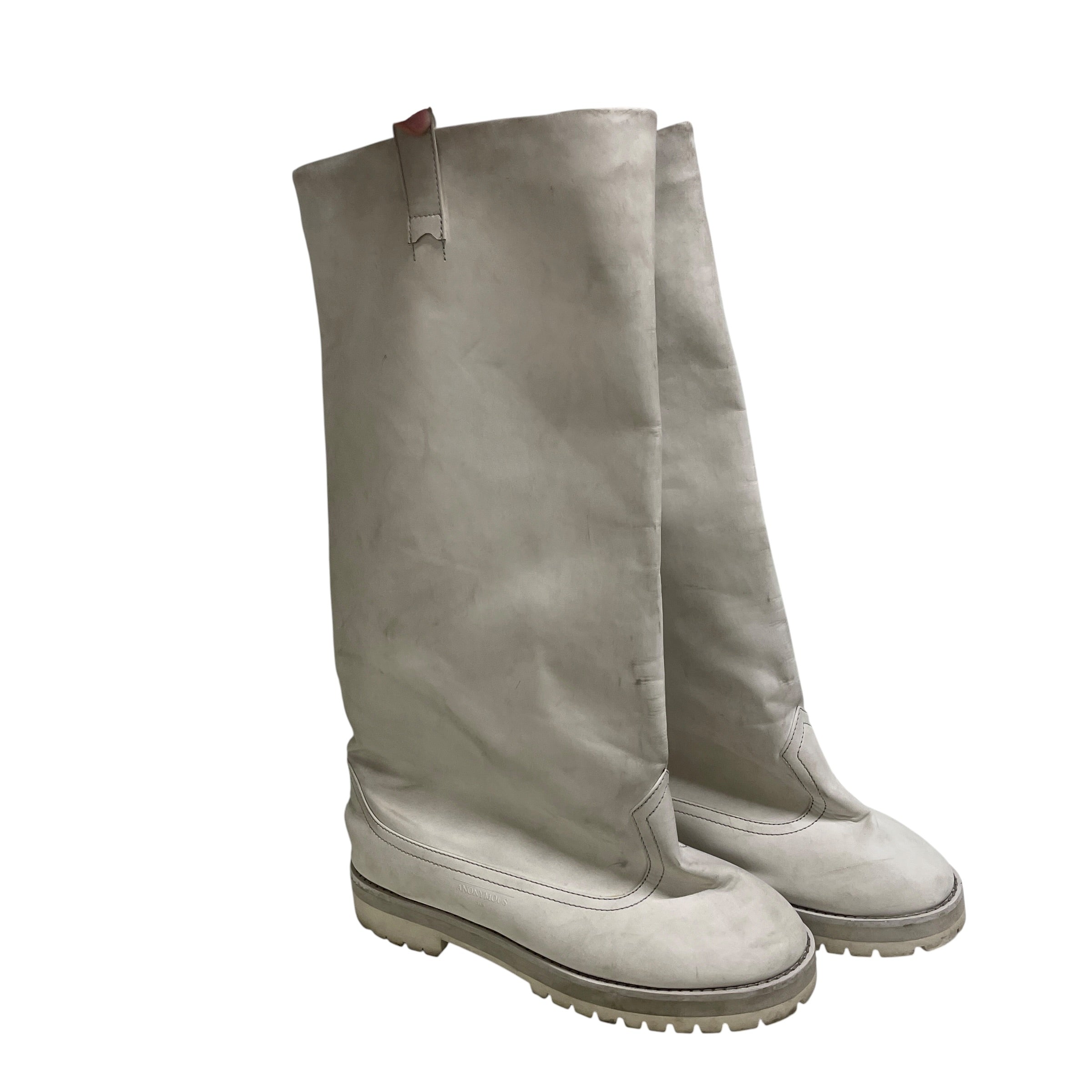 ANONYMOUS CLUB/Pull-On Boots/EU 44/Leather/WHT/ view 1