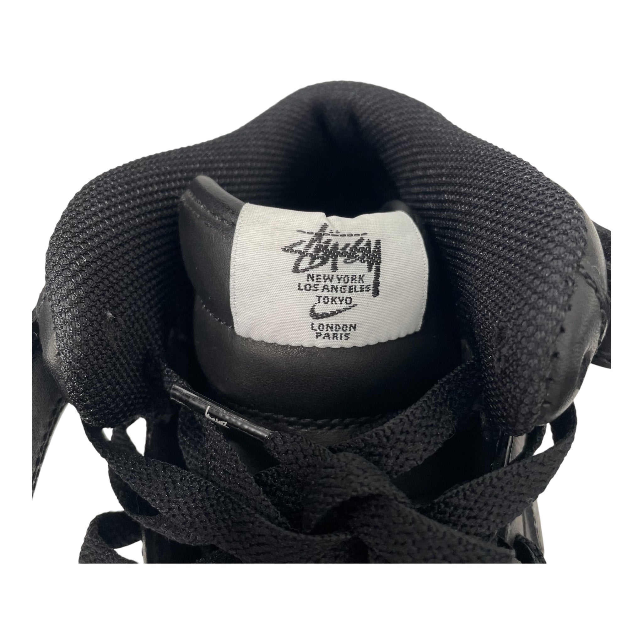STUSSY/NIKE/Hi-Sneakers/US 7/Leather/BLK/ view 6
