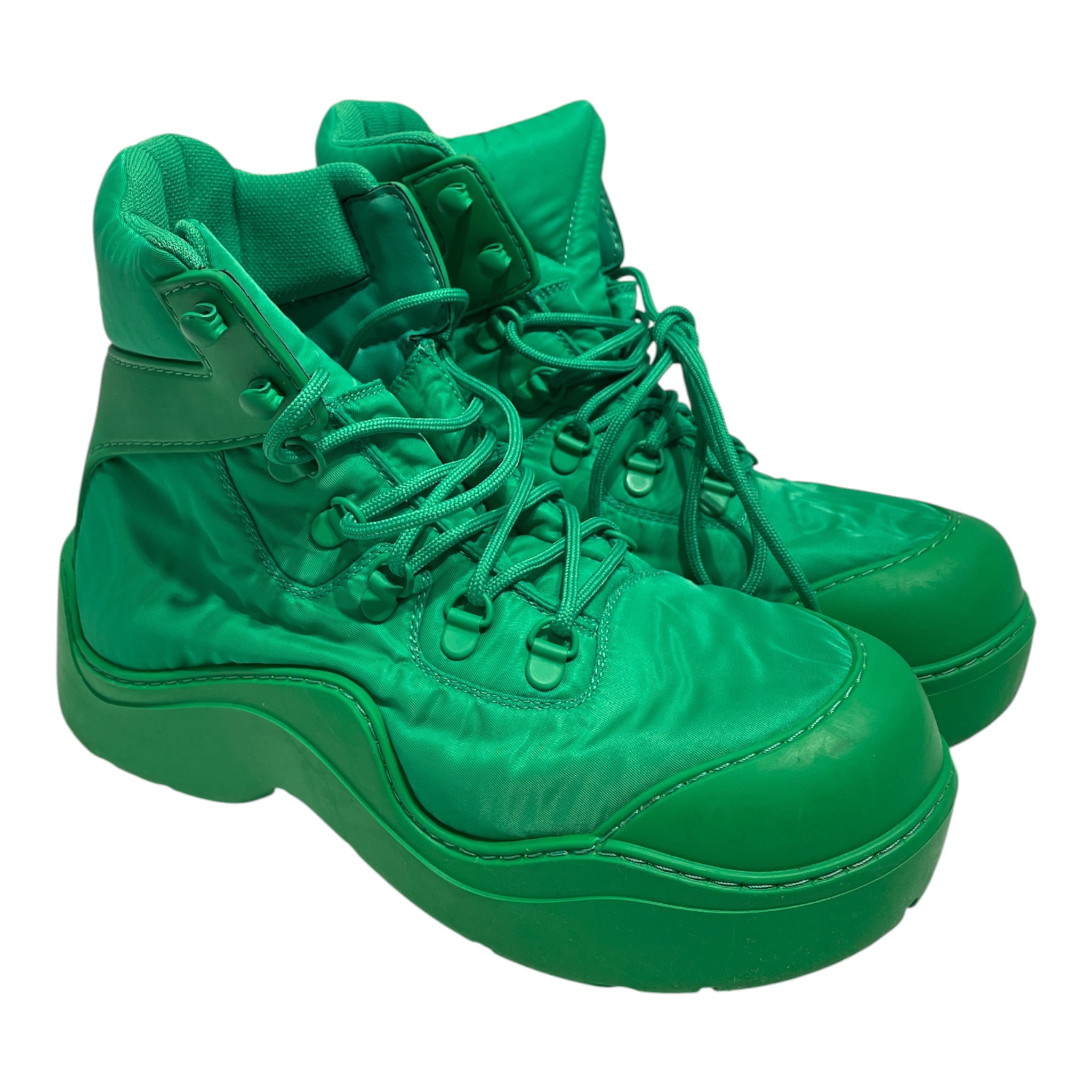 BOTTEGA VENETA/Hi-Sneakers/EU 38/Nylon/GRN/BOMBER BOOT view 1