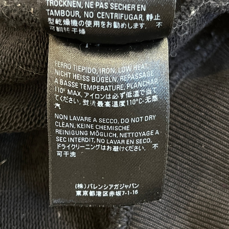 BALENCIAGA/Zip Up Hoodie/M/Graphic/Cotton/BLK/Mastercard Logo Hoodie