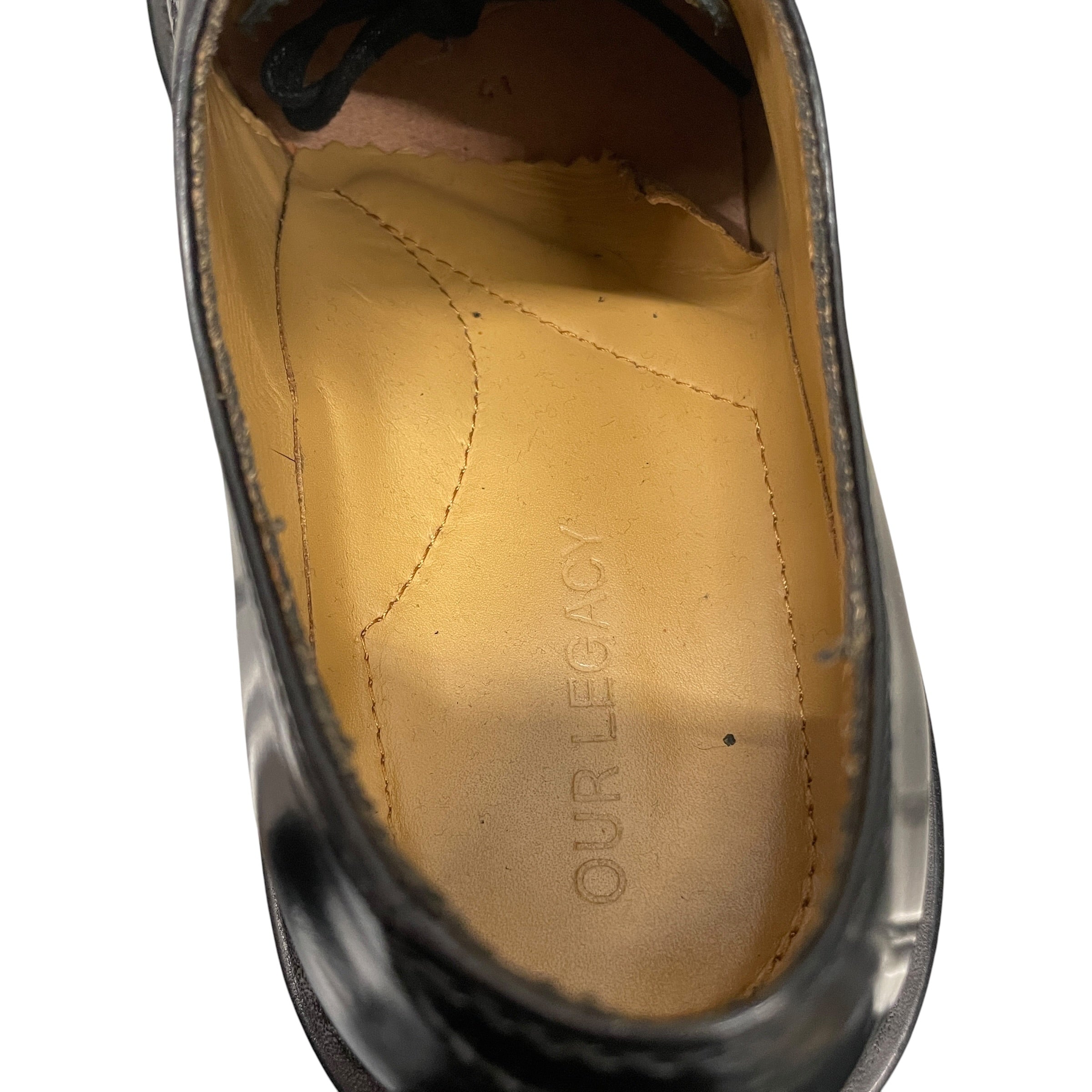 OUR LEGACY/Dress Shoes/EU 41/Leather/BLK/UNIFORM DERBY view 3