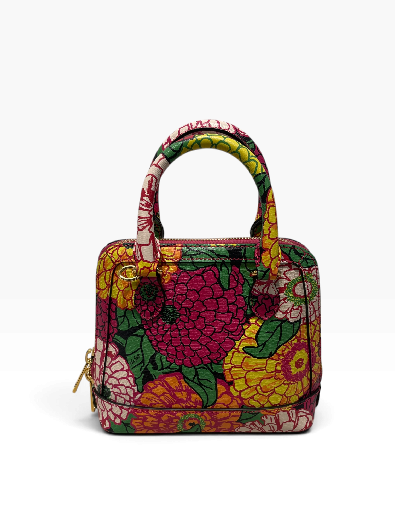 GUCCI/Hand Bag/Floral Pattern/Leather/MLT/horsebit 1995 mini top handle view 2