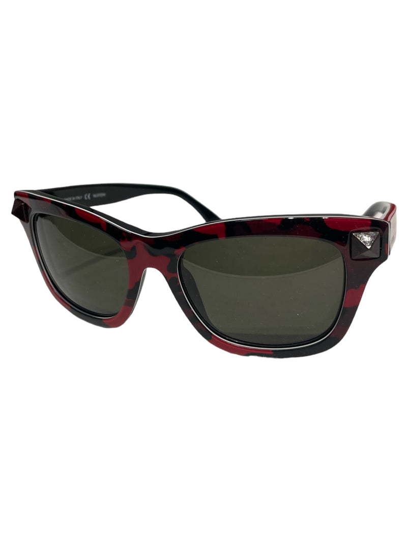 VALENTINO/Sunglasses/Animal Pattern/Plastic/RED/