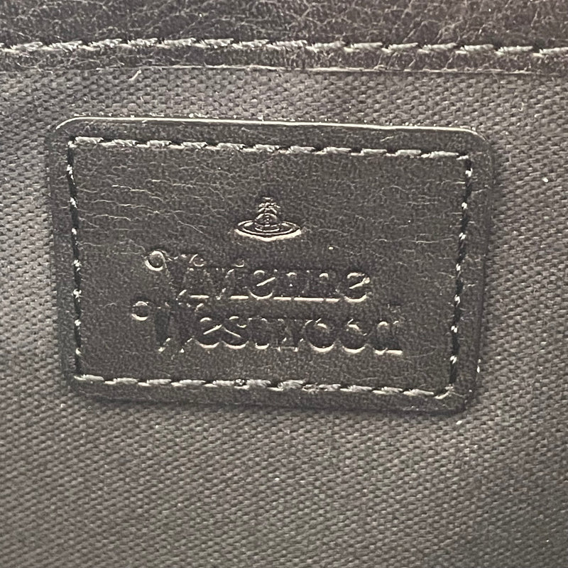 Vivienne Westwood/Long Wallet/All Over Print/Leather/BLK/Embossed Orb Logo Wallet
