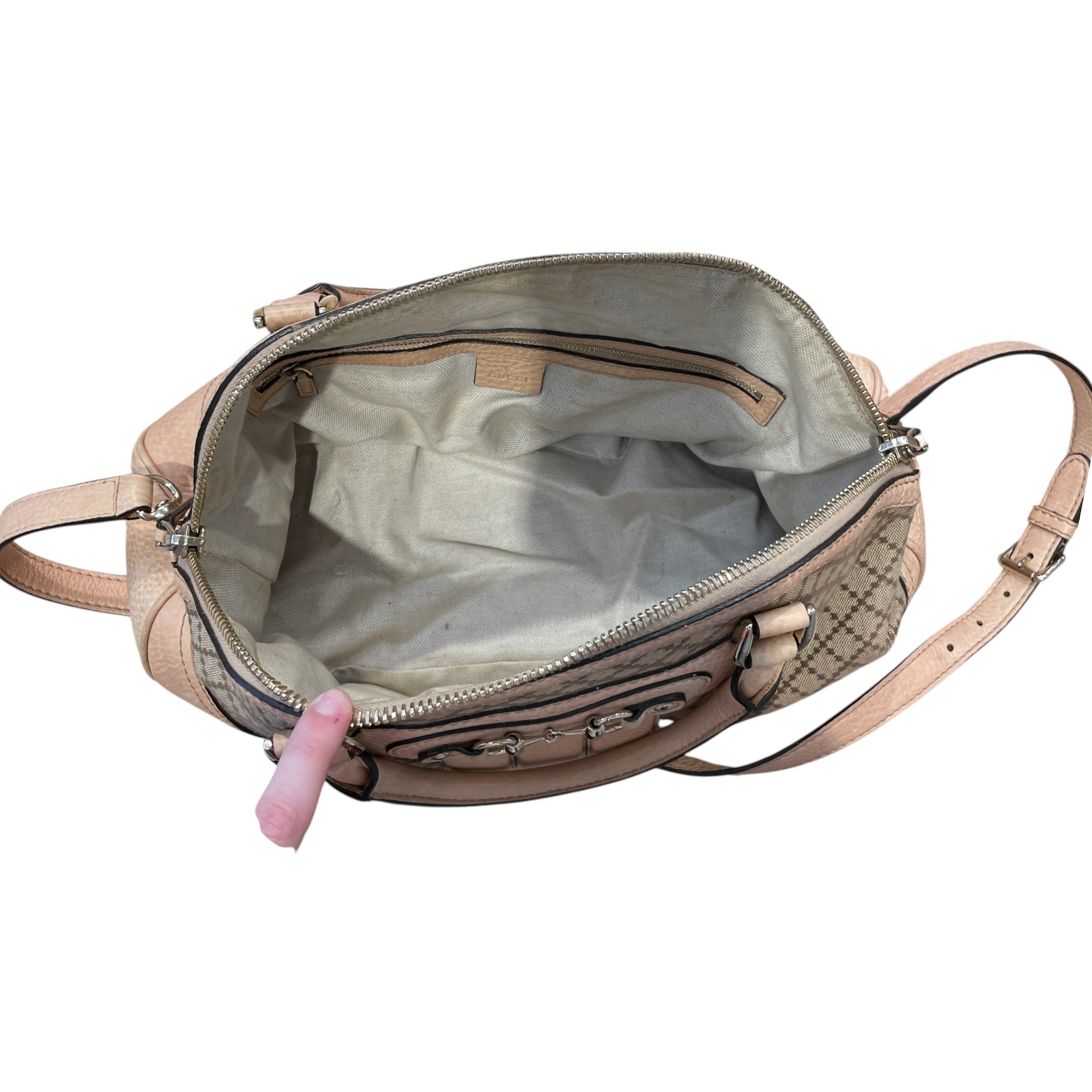 GUCCI/Bag/BEG/ DIAMANTE CROC CATHERINE SATCH view 4