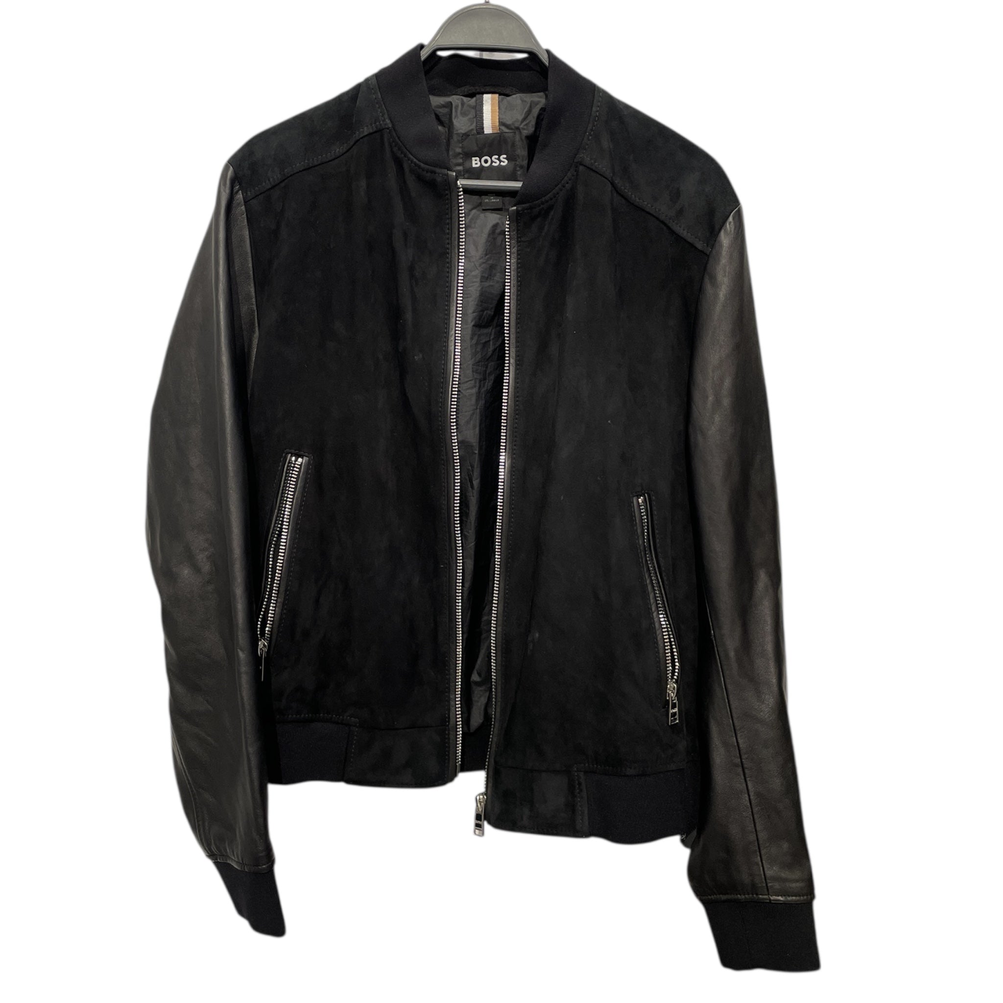 BOSS/Leather Jkt/50/Leather/BLK/Suede Leather Bomber view 1