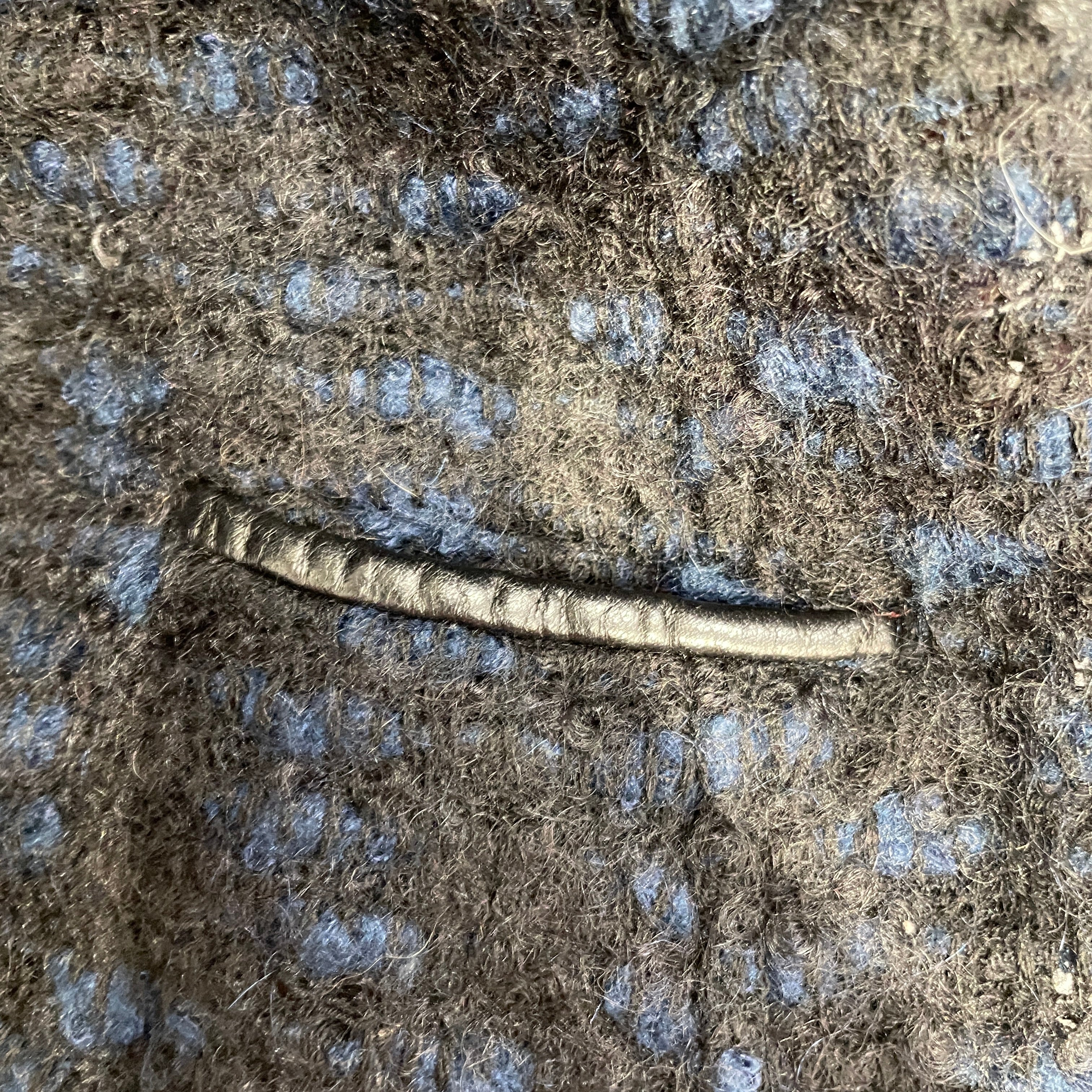 ISABEL MARANT/Jacket/3/Wool/BLK/BLK/BLU TEXTURED WOOL ZIP UP view 6