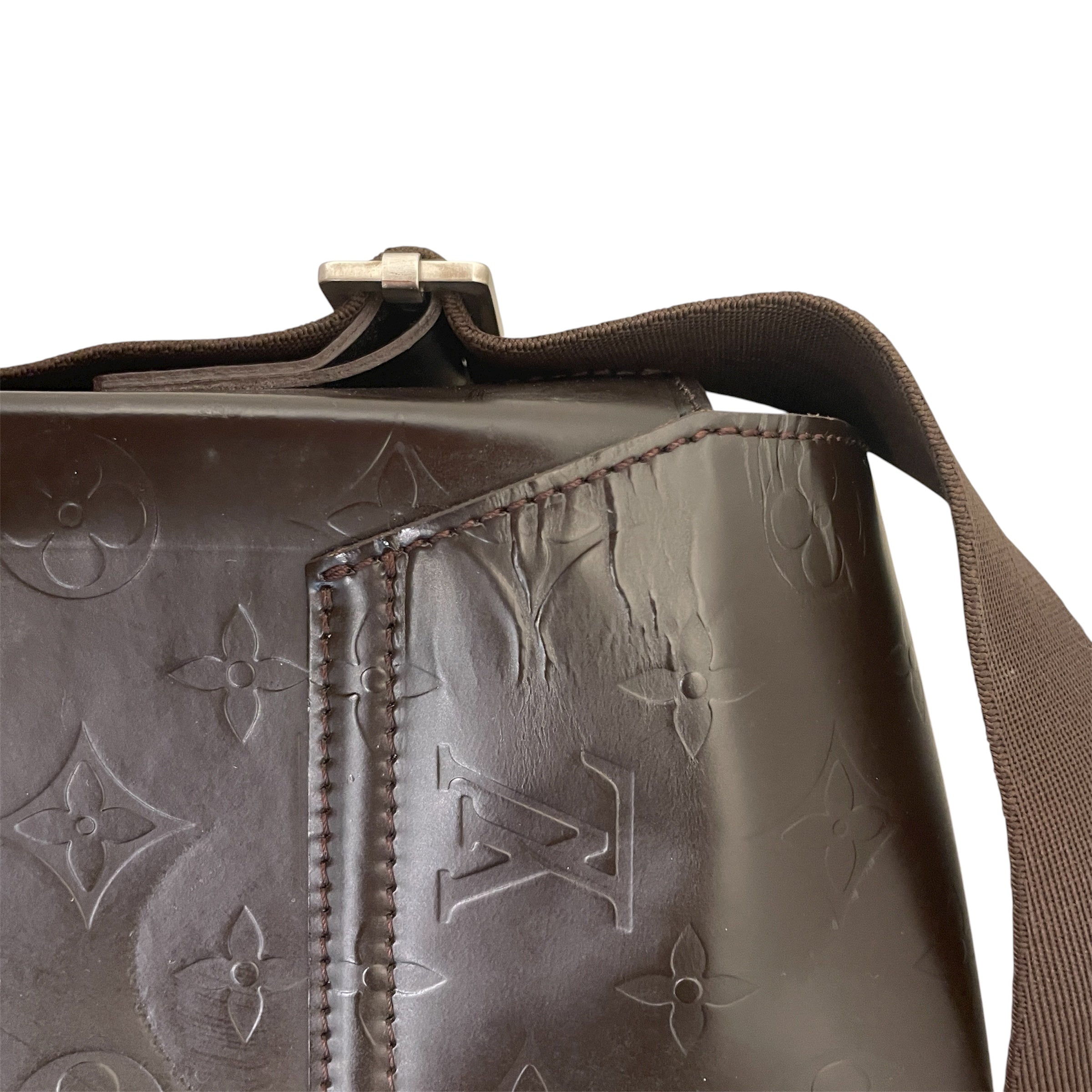 LOUIS VUITTON/Cross Body Bag/All Over Print/Leather/BLK/GLAZE FRONZIE MESSENGER BAG view 7