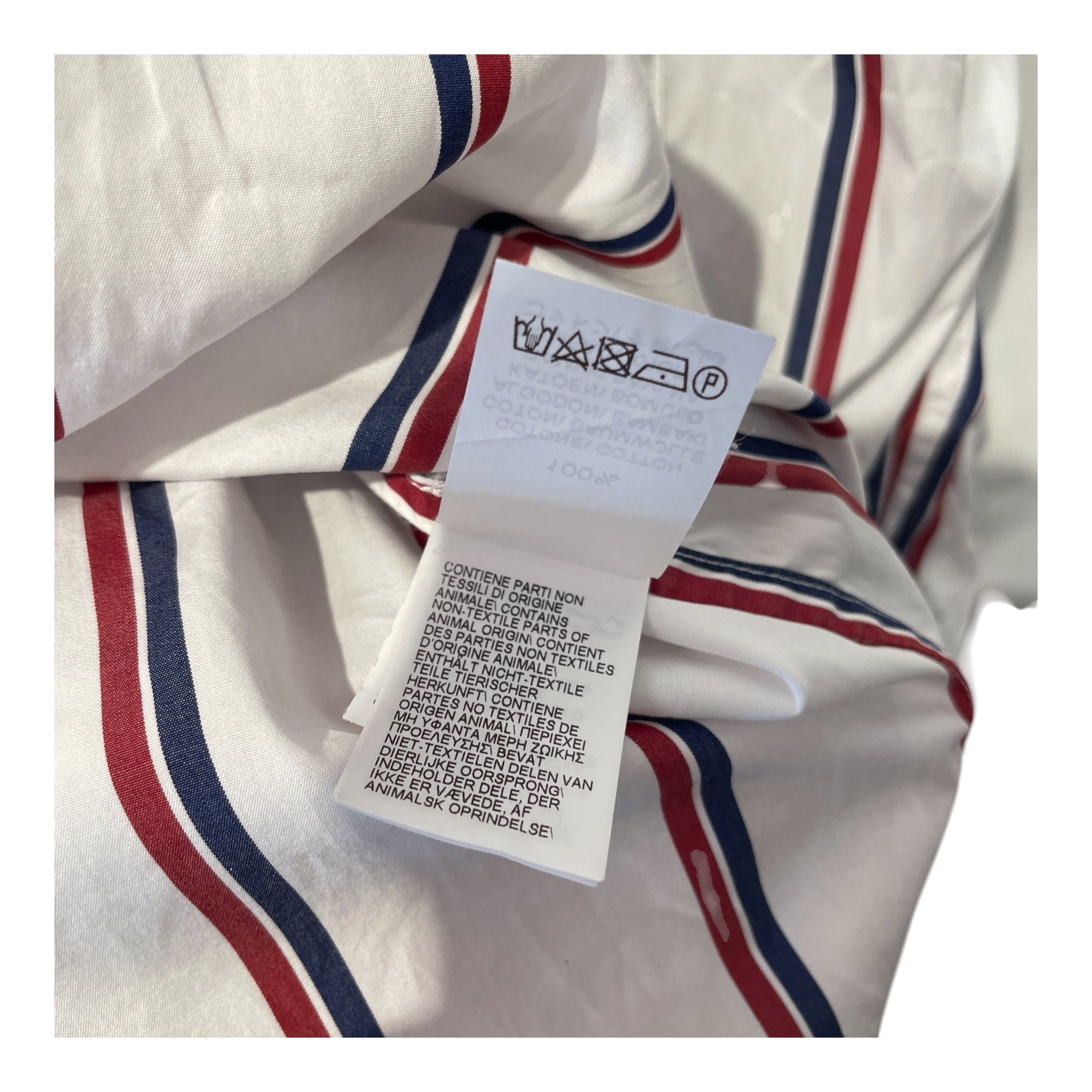 BRUNELLO CUCINELLI/LS Shirt/XXL/Cotton/WHT/Stripe/ view 5