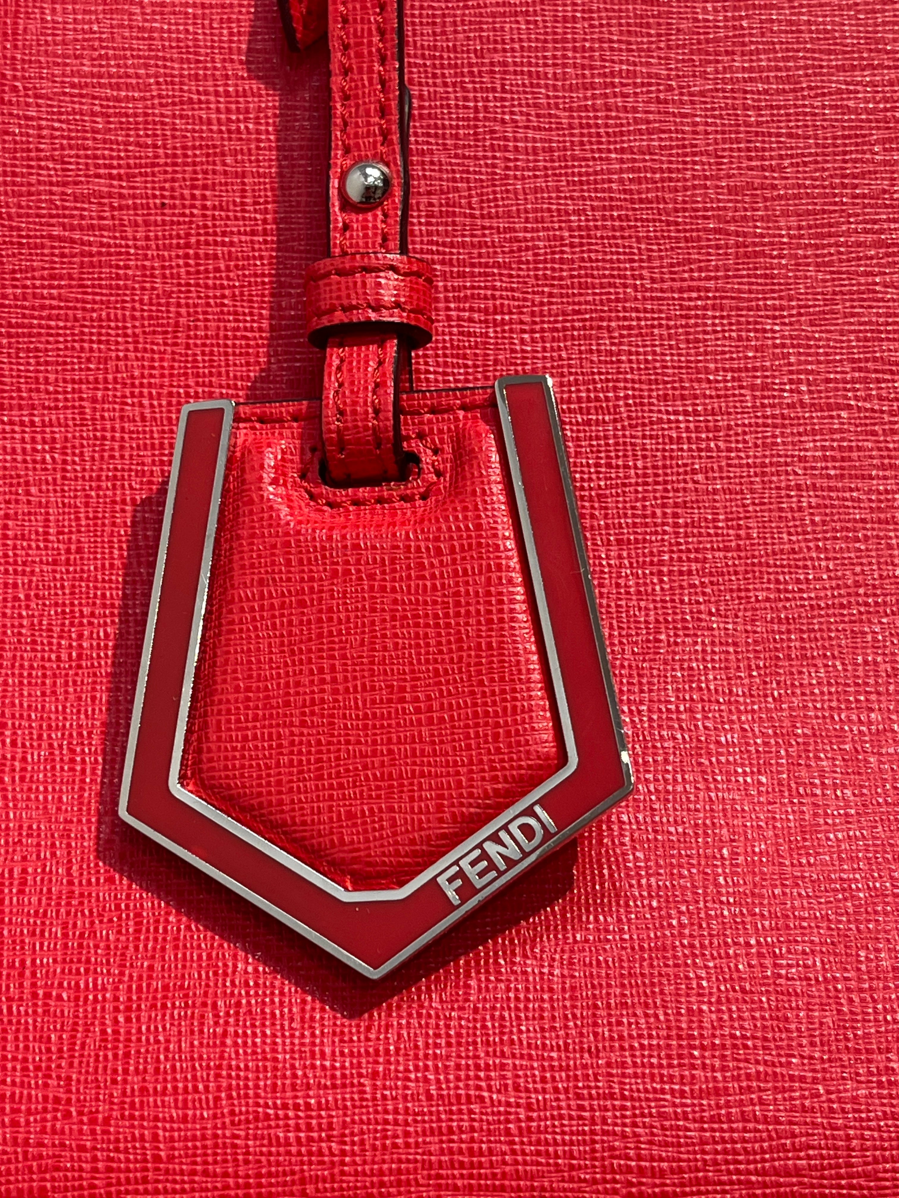 FENDI/Cross Body Bag/Leather/RED/2 jours medium tote view 8