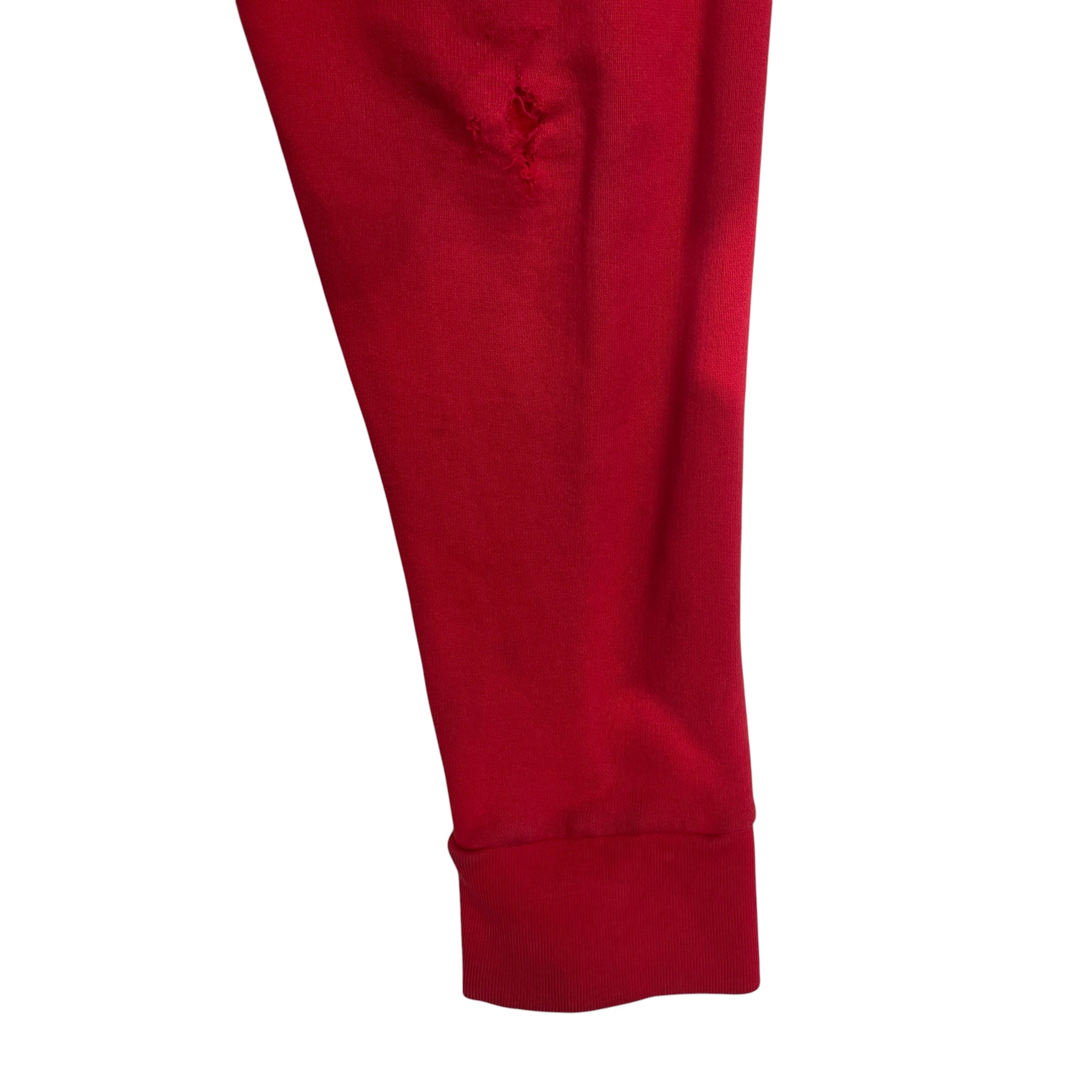 BALMAIN/Zip Up Hoodie/XL/Cotton/RED/PATCHWORK view 4