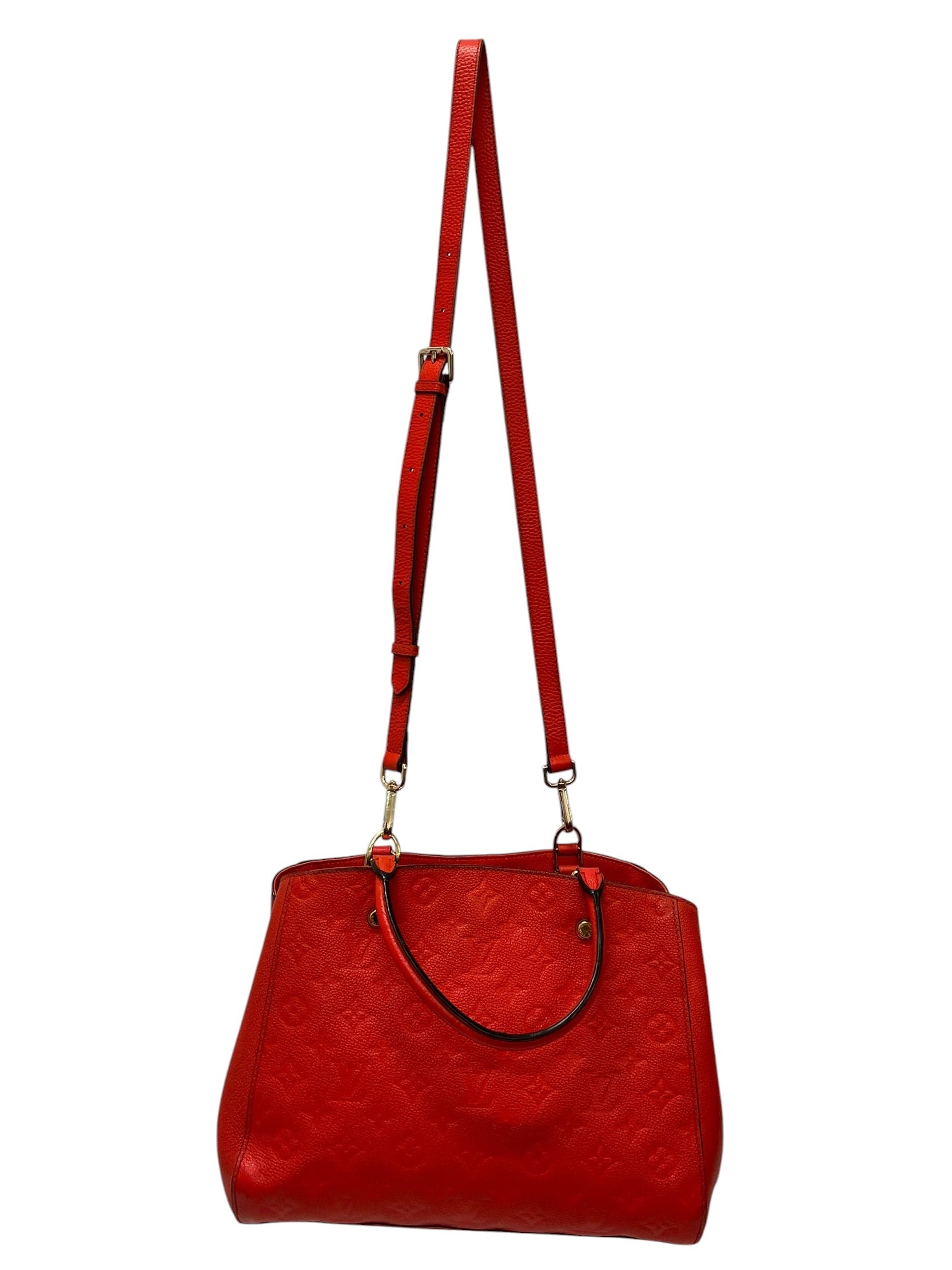 LOUIS VUITTON/Hand Bag/Red/Leather/Monogram/MONTAIGNE MM_MONOGRAM EMPREINTE/M41194 view 2
