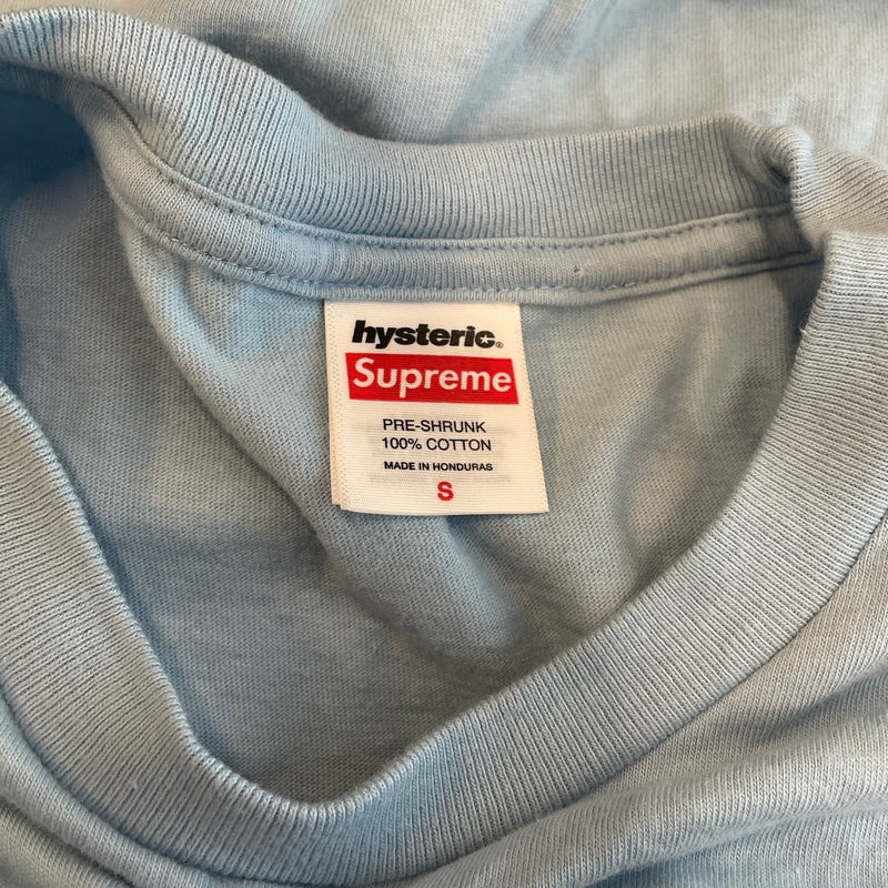 Supreme/HYSTERIC GLAMOUR/T-Shirt/S/Cotton/BLU/light blue tee