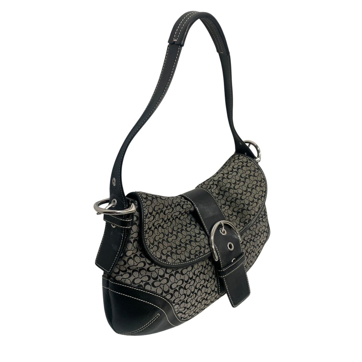 COACH/Hand Bag/Monogram/Cotton/BLK/soho buckle f06808 view 4