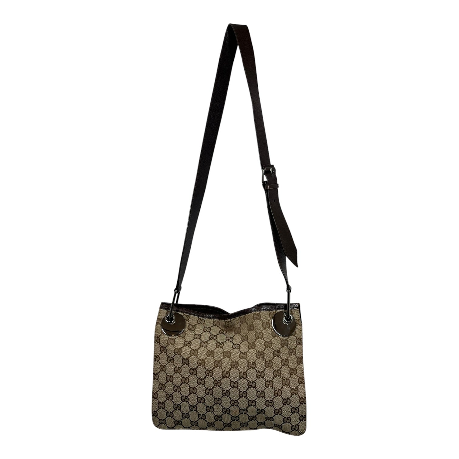 GUCCI/Cross Body Bag/Monogram/KHK/Eclipse Canvas view 1