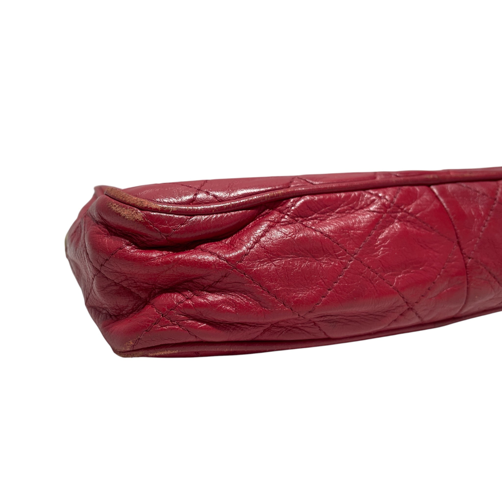 CHANEL/Cross Body Bag/Leather/RED/ view 3