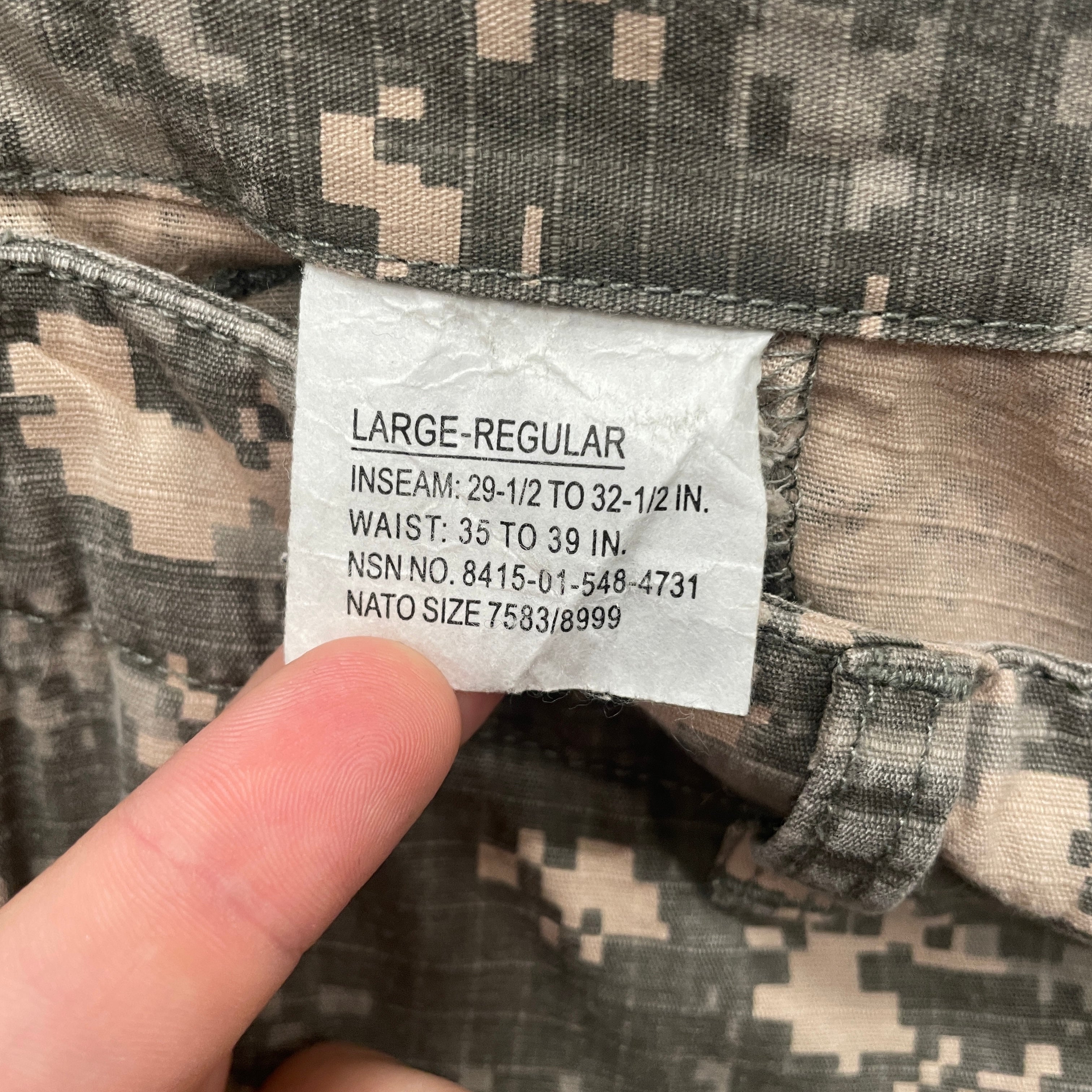 JOSHUA JAMAL/Cargo Pants/L/Cotton/CRM/Camouflage/WIDE LEG DIGI CAMO PANT view 4