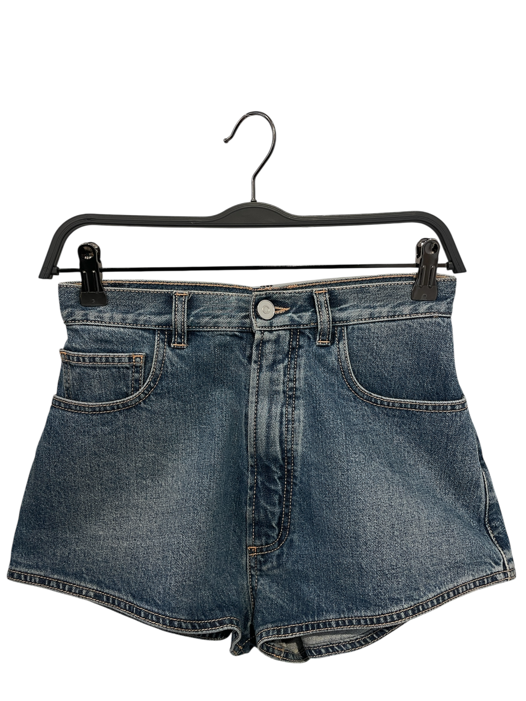 ALAIA/Shorts/M/Cotton/BLU/ALAIA HIGH WAISTED SHORTS view 1