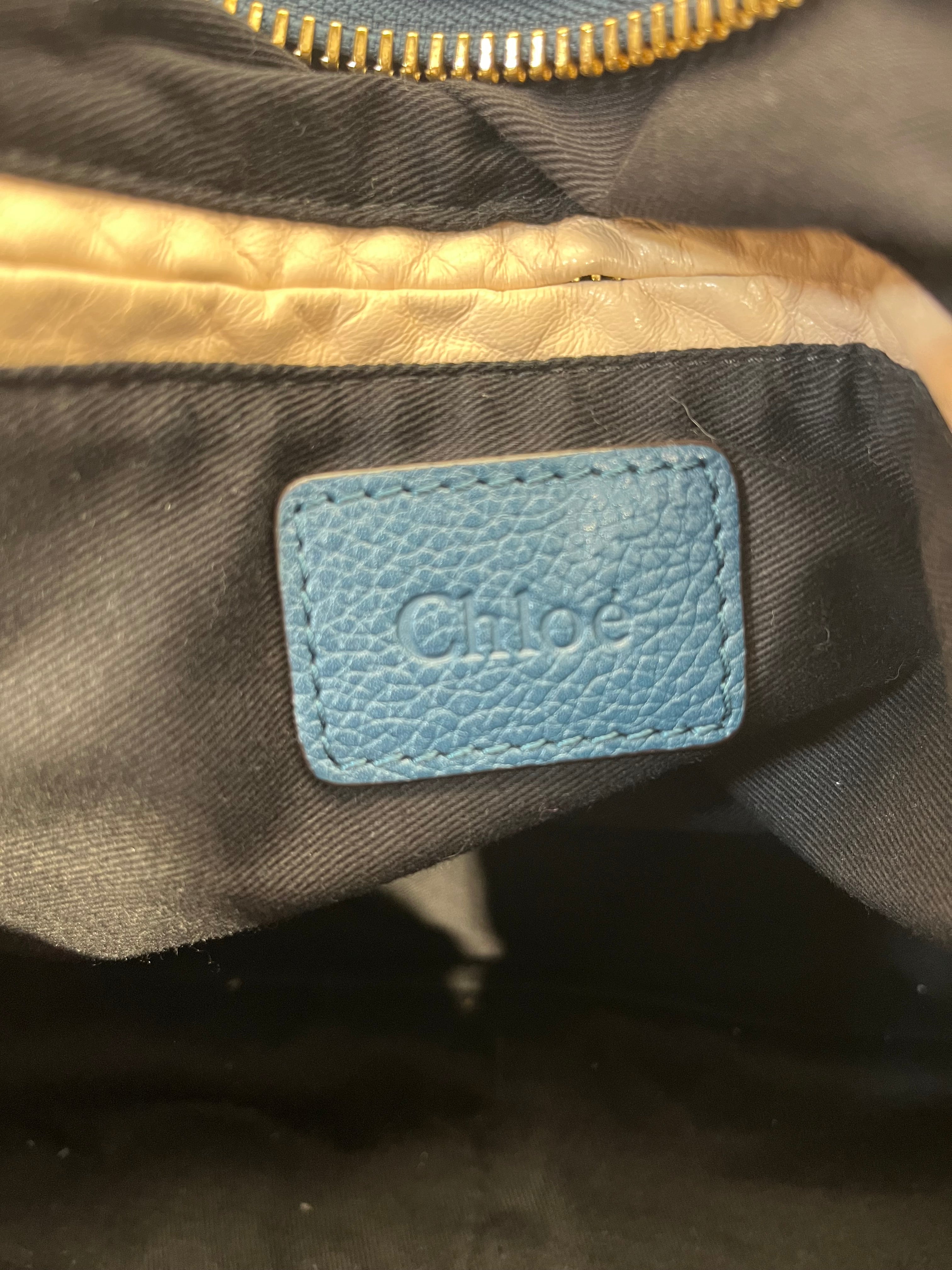 Chloe/Bag/Leather/BLU/Chloe blue paraty bag view 7