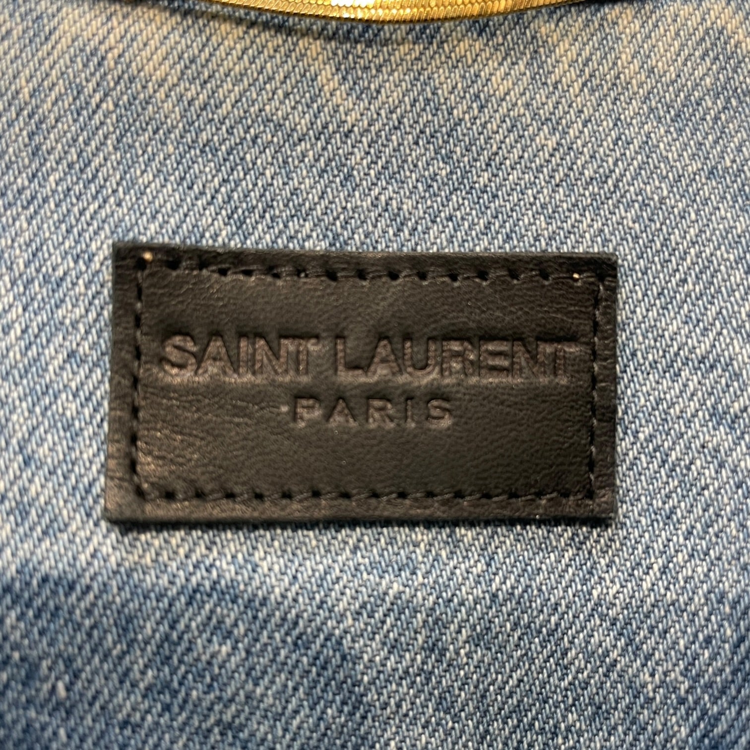 SAINT LAURENT/Denim Jkt/Cotton/BLU/Rider view 3