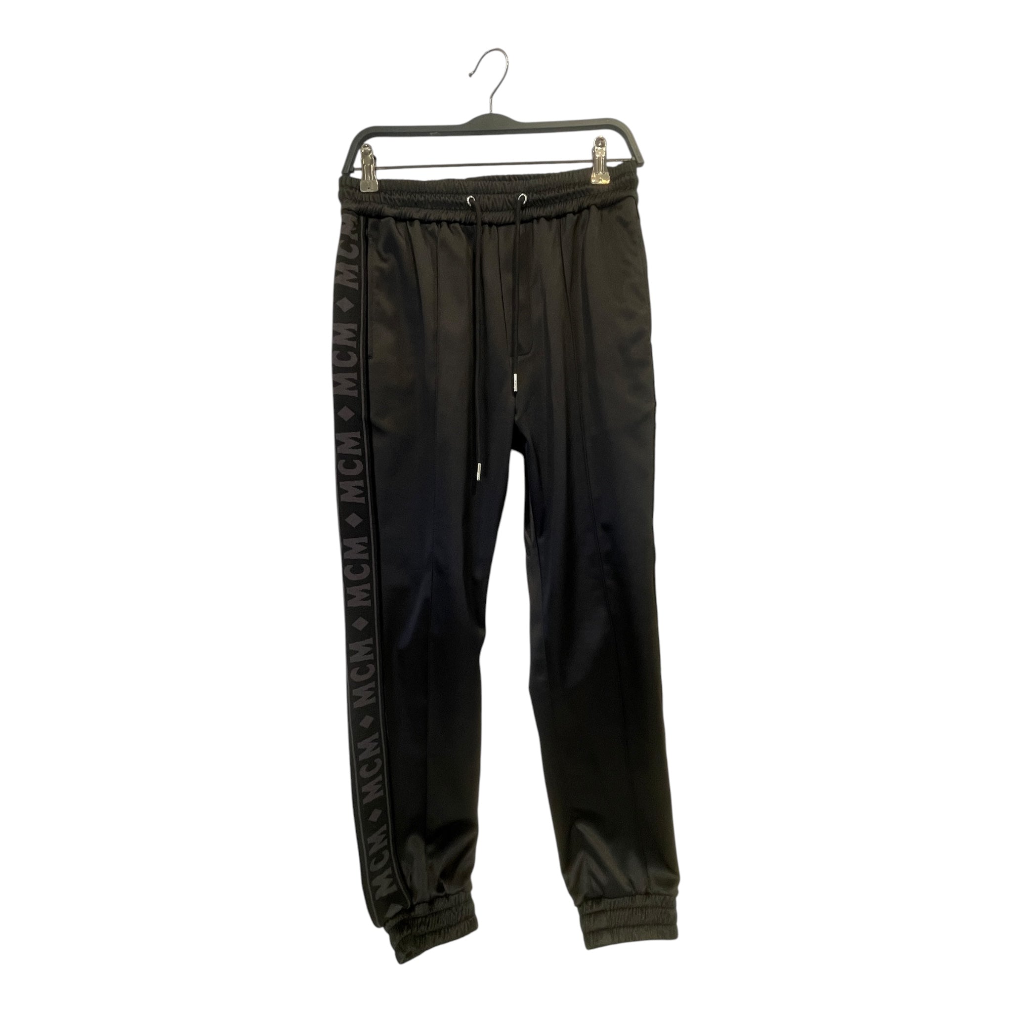 MCM/Pants/L/Polyester/BLK/Stripe/mcm side logo joggers view 1