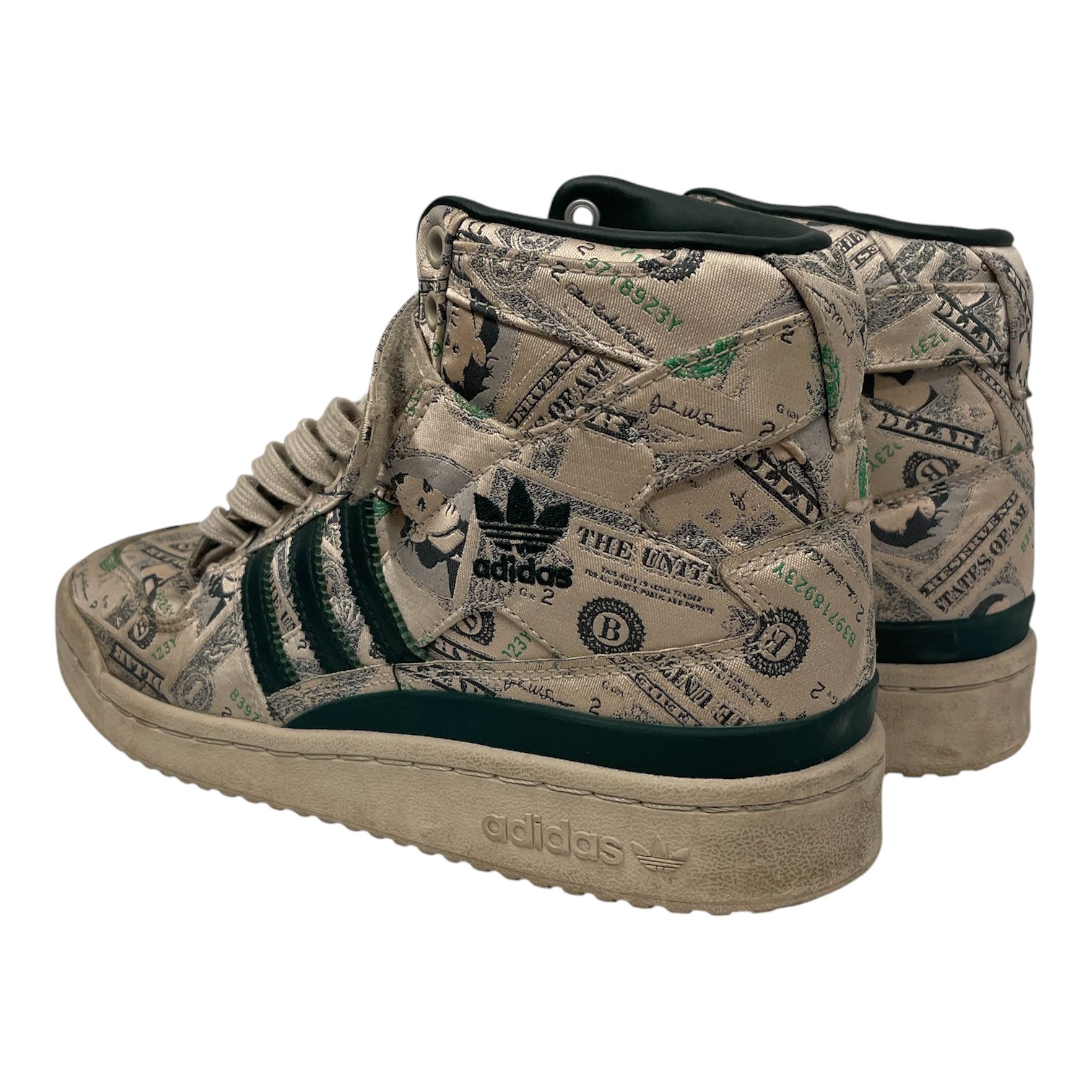 JEREMY SCOTT/Hi-Sneakers/US 7/All Over Print/Cotton/GRN/FORUM LOW WINGS 1.0 MONEY view 2