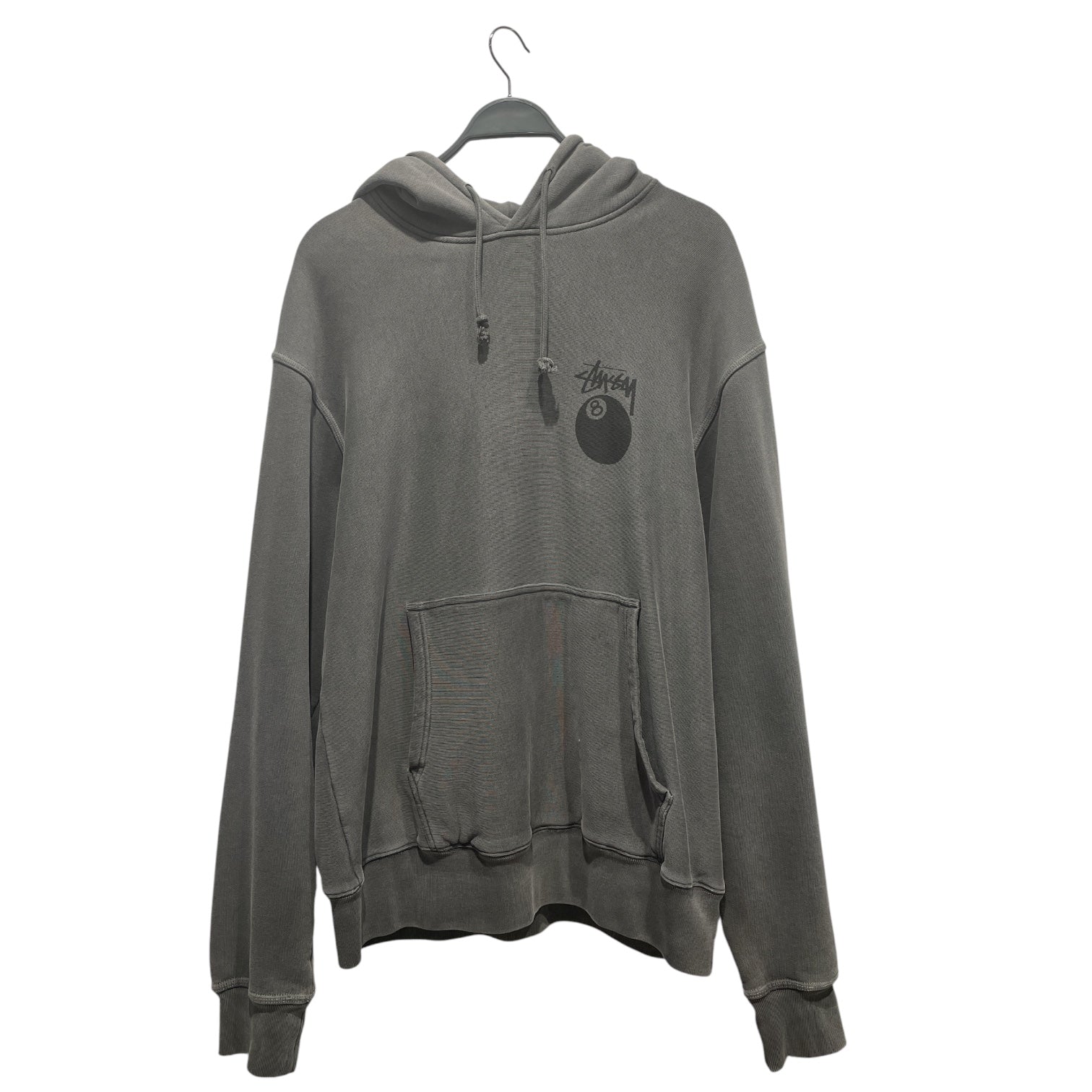 STUSSY/Hoodie/L/Cotton/GRY/8 BALL view 1