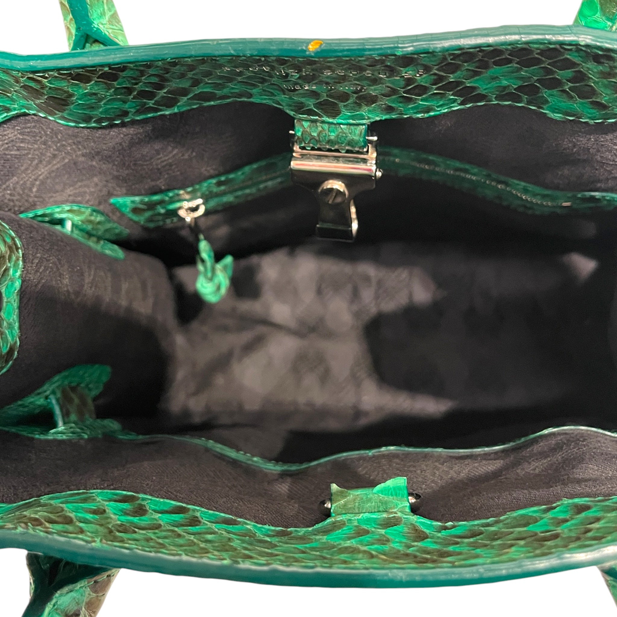 PROENZA SCHOULER/Cross Body Bag/Animal Pattern/GRN/python cross body tote view 4