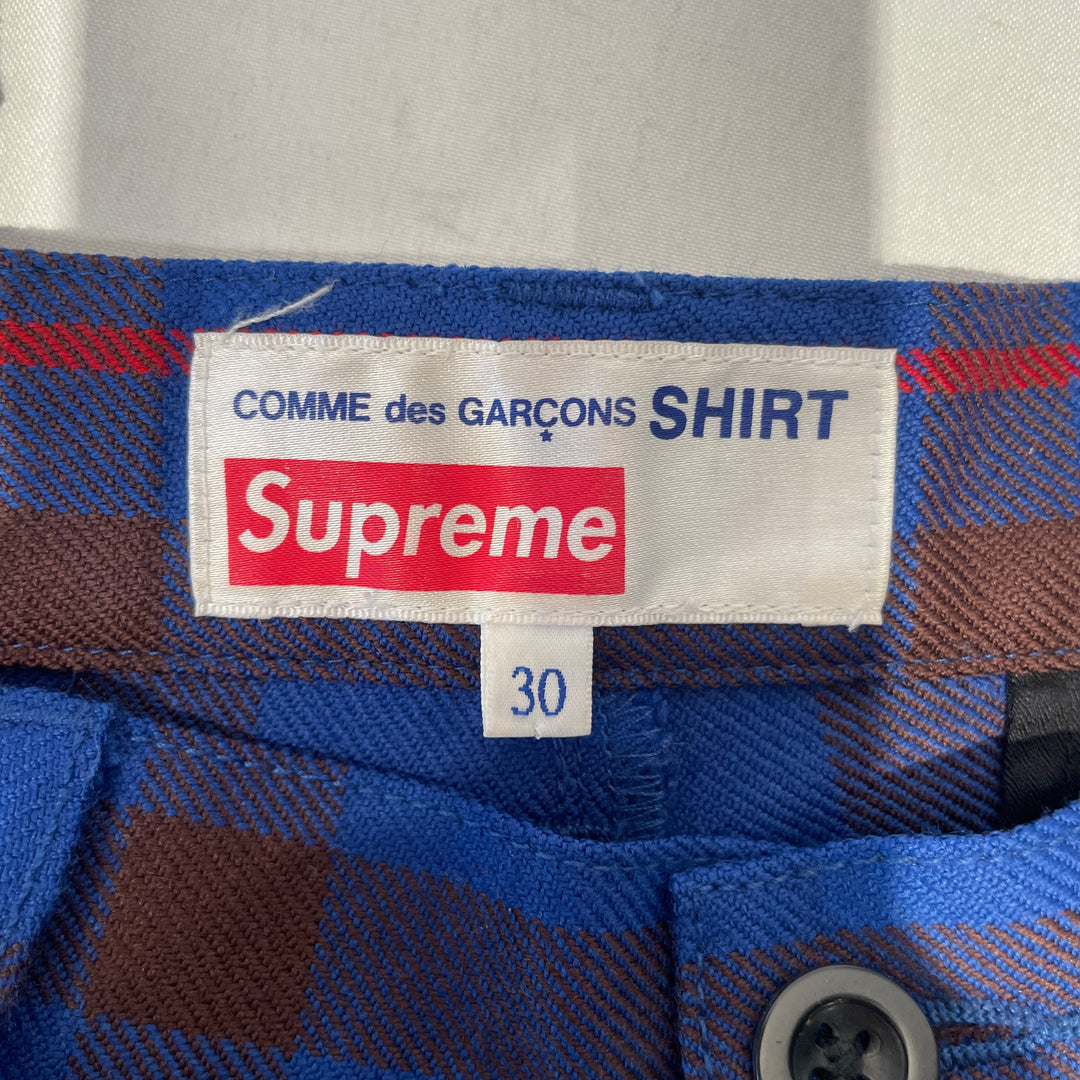 Supreme/COMME des GARCONS SHIRT/Straight Pants/30/Wool/BLU/Plaid/red s –  2nd STREET USA