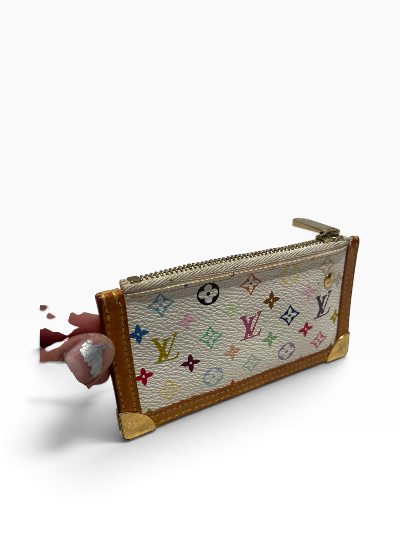 LOUIS VUITTON/Coin Wallet/Monogram/WHT/L's/pochette cles takashi murakami view 4