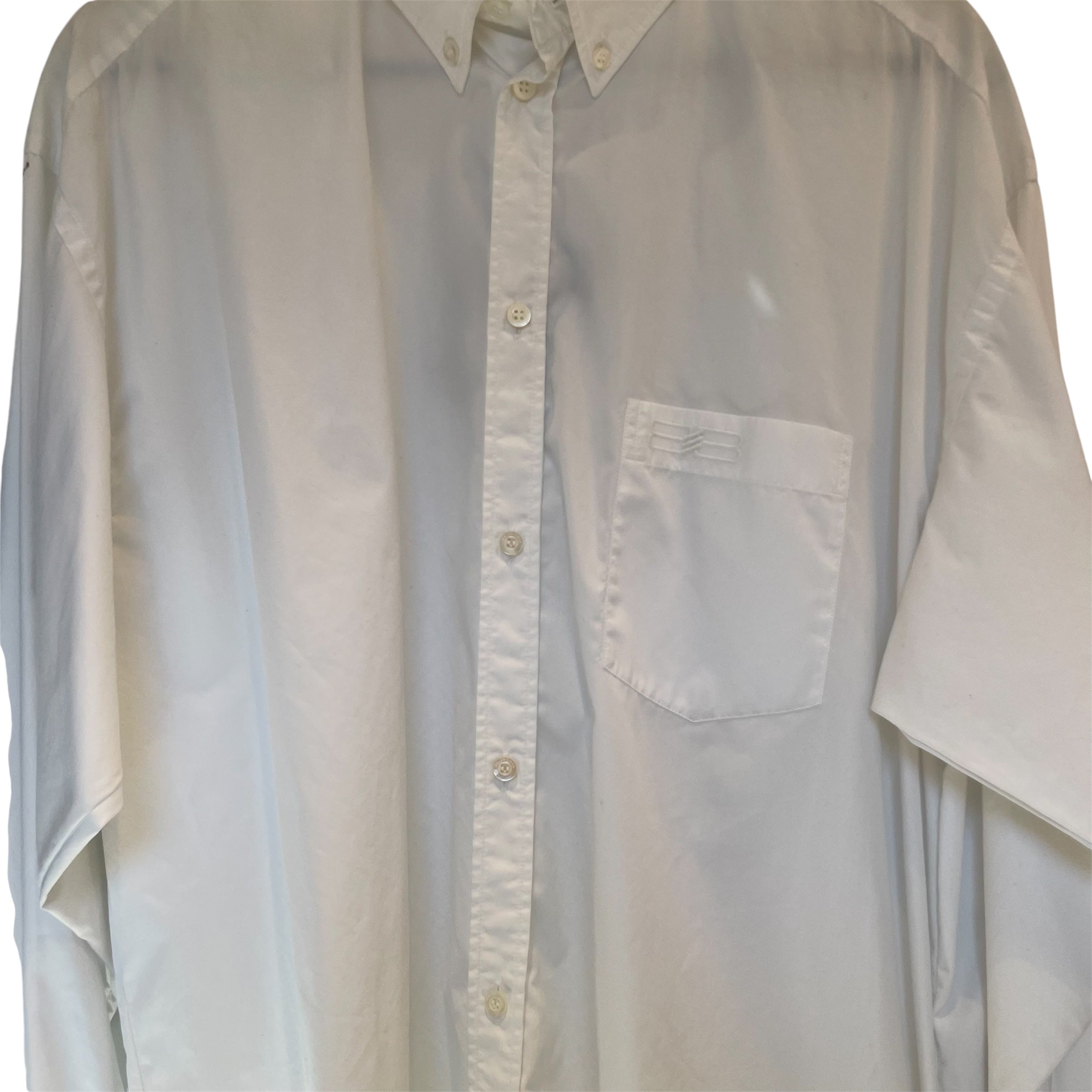 BALENCIAGA/LS Shirt/39/WHT/TECHNICAL POPLIN view 3